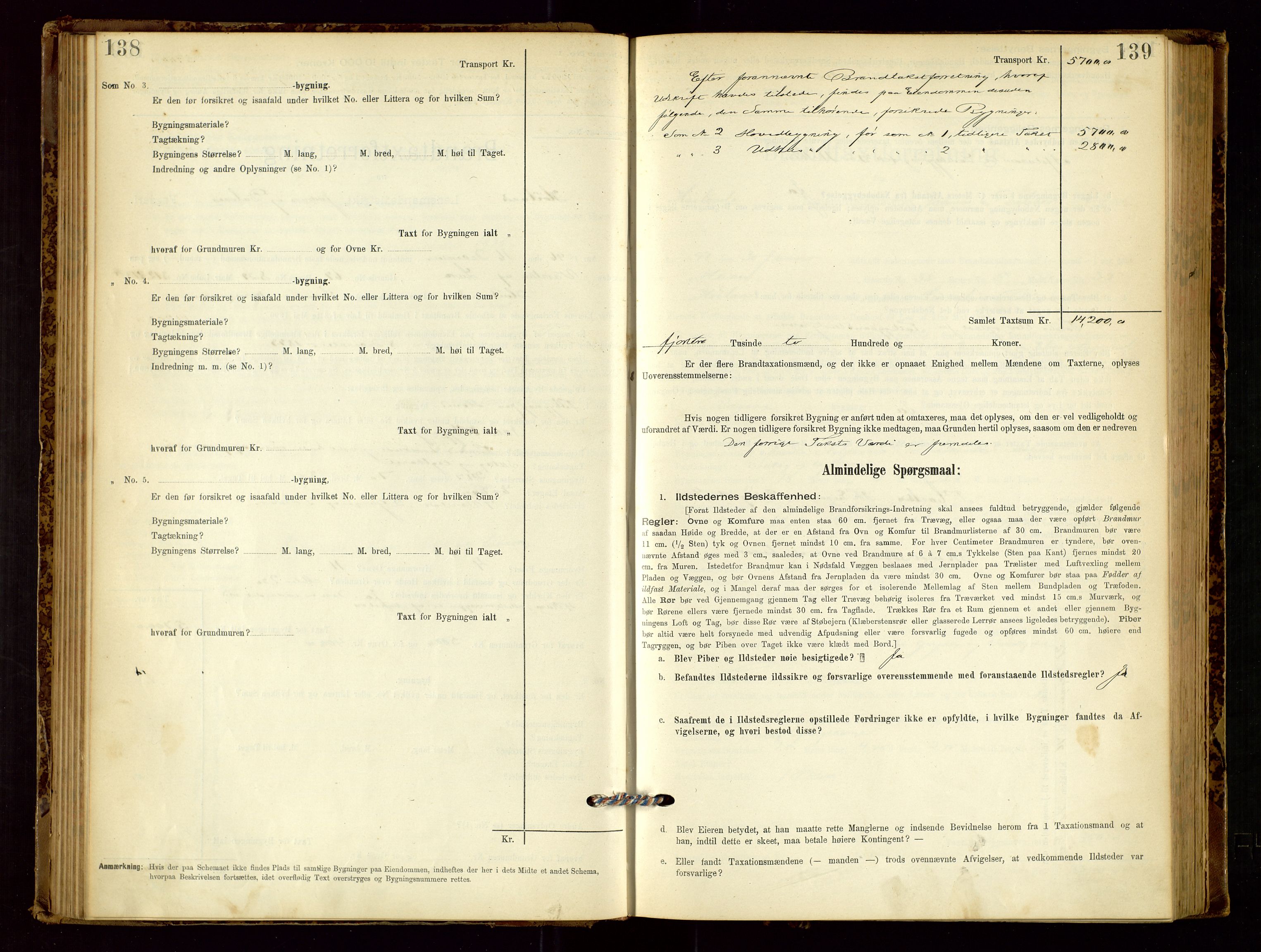 Høyland/Sandnes lensmannskontor, SAST/A-100166/Gob/L0001: "Brandtaxtprotokol", 1890-1913, p. 138-139