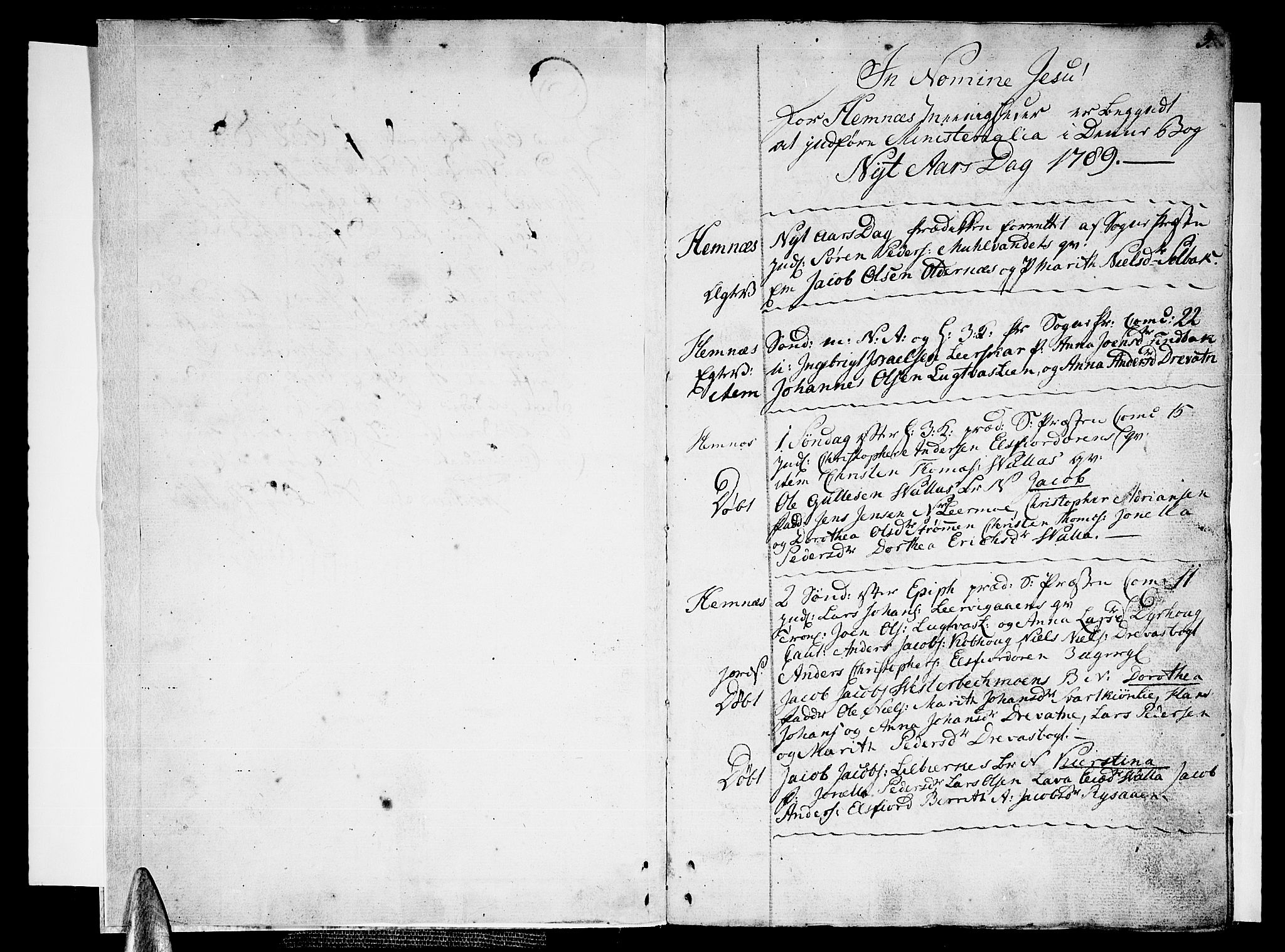 Ministerialprotokoller, klokkerbøker og fødselsregistre - Nordland, SAT/A-1459/825/L0349: Parish register (official) no. 825A05 /1, 1789-1806, p. 2-3