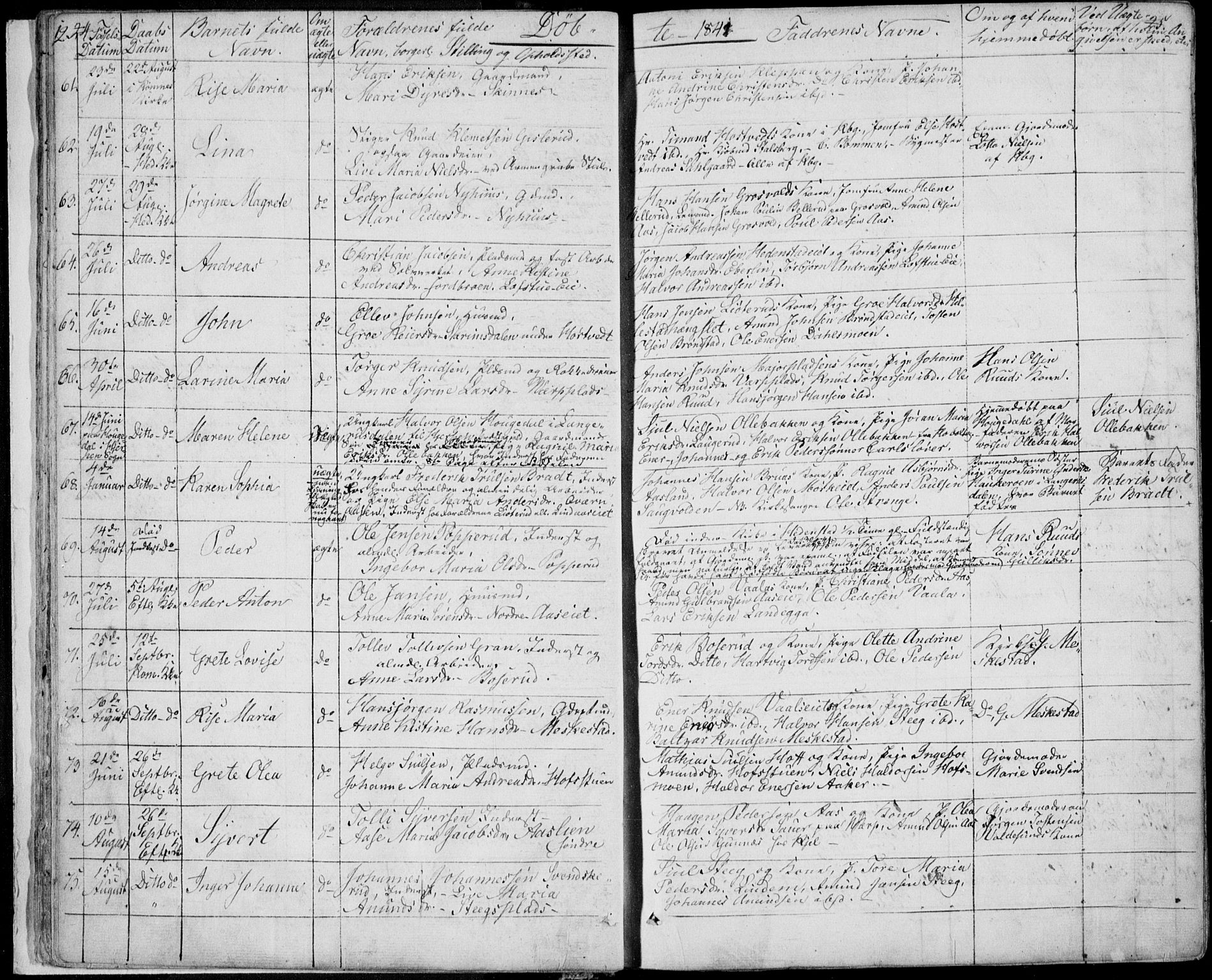 Sandsvær kirkebøker, AV/SAKO-A-244/F/Fa/L0005: Parish register (official) no. I 5, 1840-1856, p. 24-25