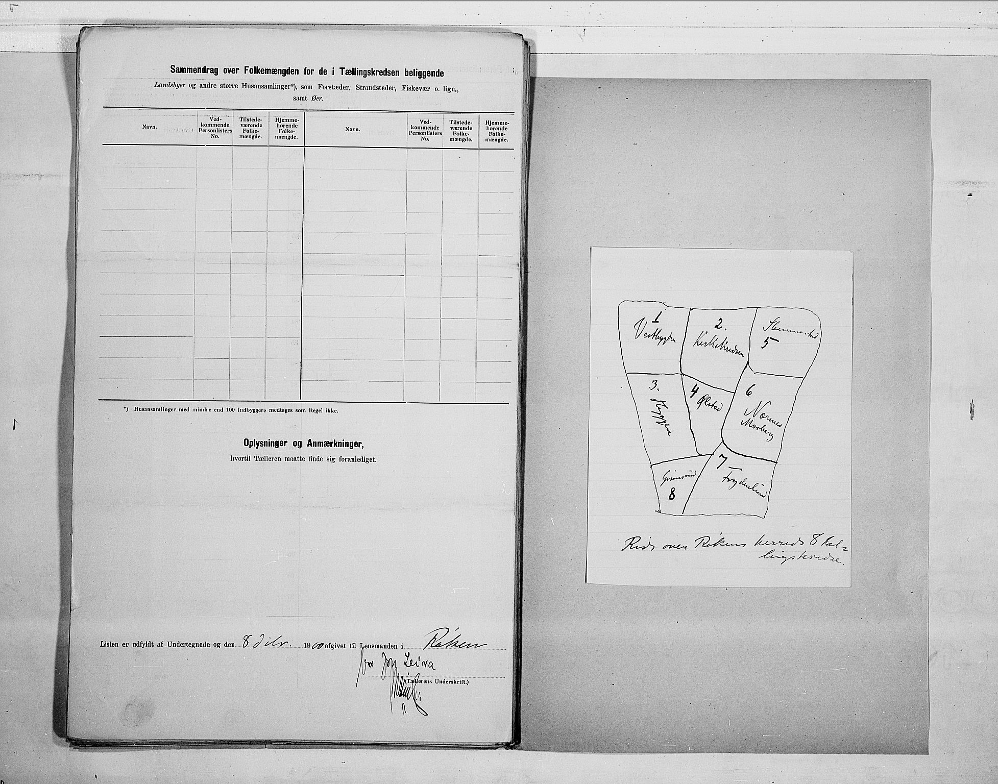 RA, 1900 census for Røyken, 1900, p. 24