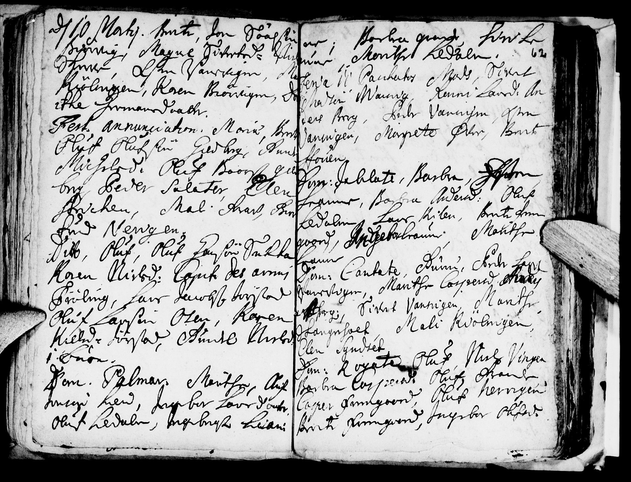 Ministerialprotokoller, klokkerbøker og fødselsregistre - Nord-Trøndelag, SAT/A-1458/722/L0214: Parish register (official) no. 722A01, 1692-1718, p. 62