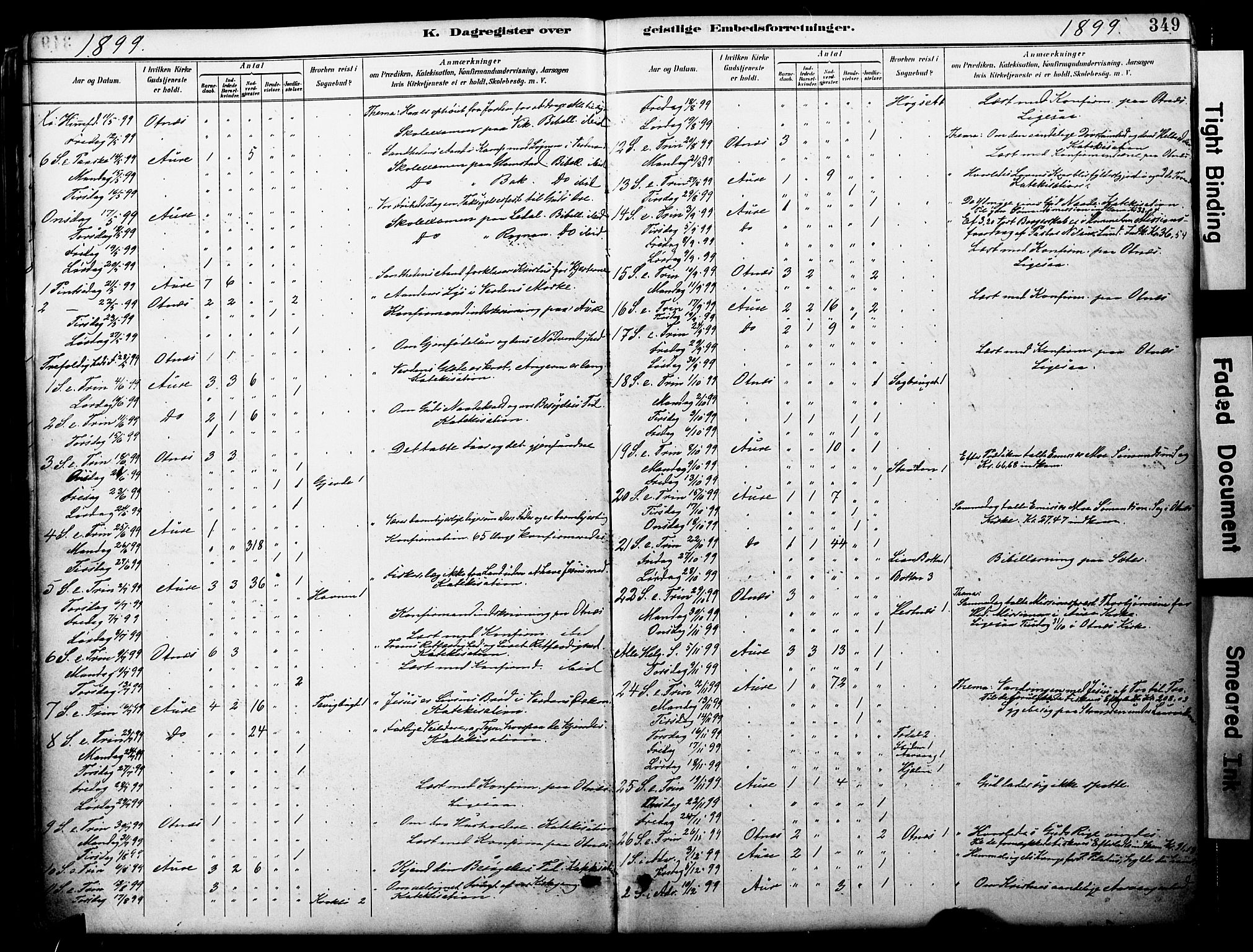 Ministerialprotokoller, klokkerbøker og fødselsregistre - Møre og Romsdal, AV/SAT-A-1454/578/L0907: Parish register (official) no. 578A06, 1887-1904, p. 349