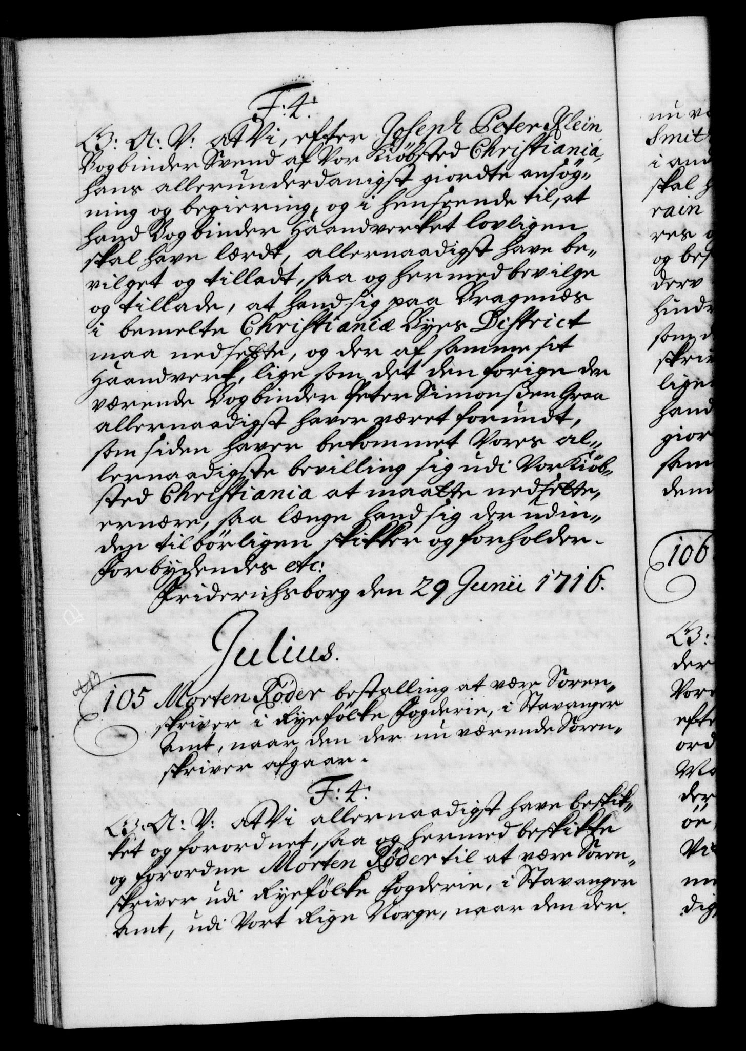 Danske Kanselli 1572-1799, AV/RA-EA-3023/F/Fc/Fca/Fcaa/L0022: Norske registre, 1716-1719, p. 54b