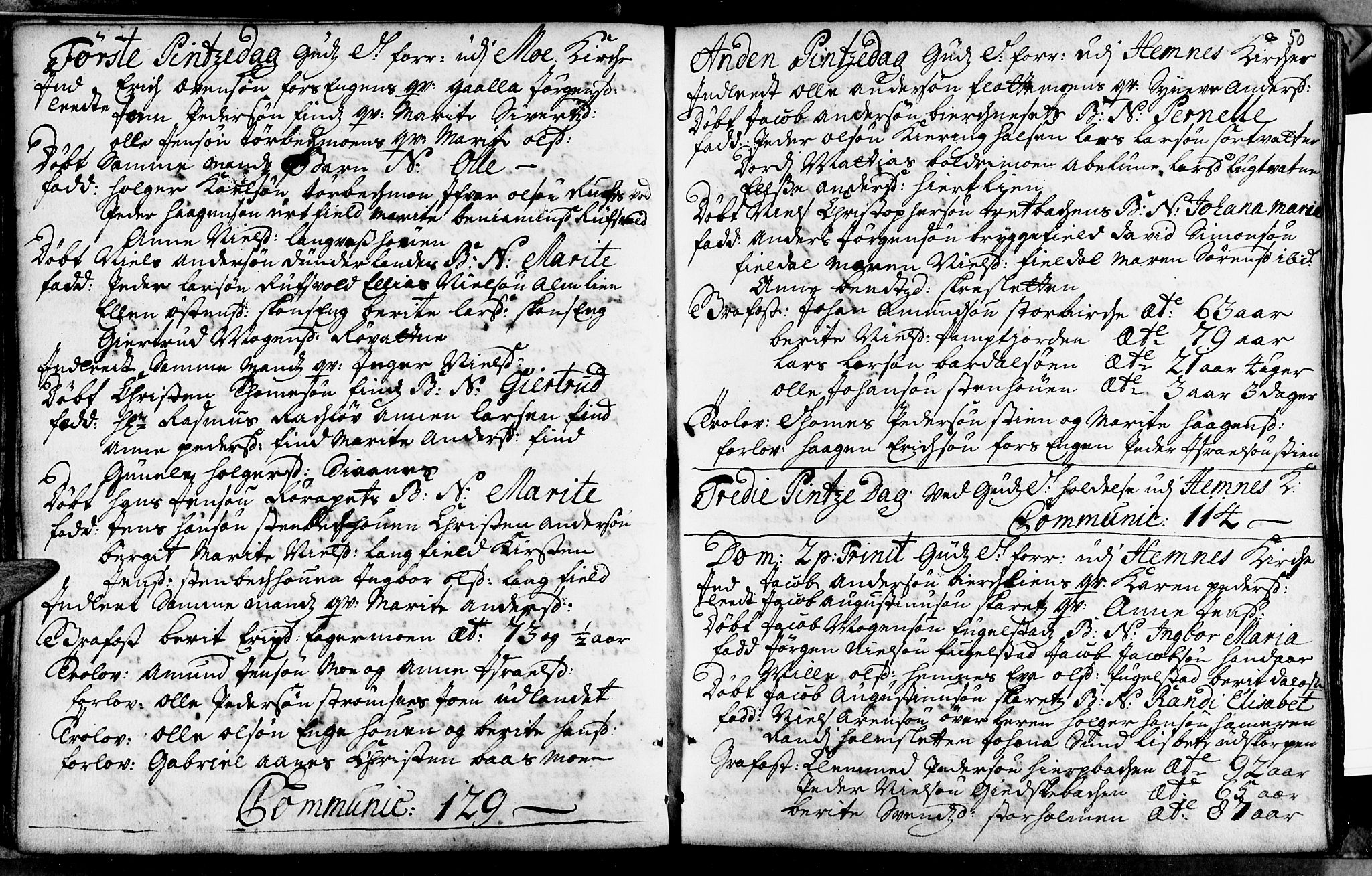 Ministerialprotokoller, klokkerbøker og fødselsregistre - Nordland, SAT/A-1459/825/L0346: Parish register (official) no. 825A02, 1729-1748, p. 50