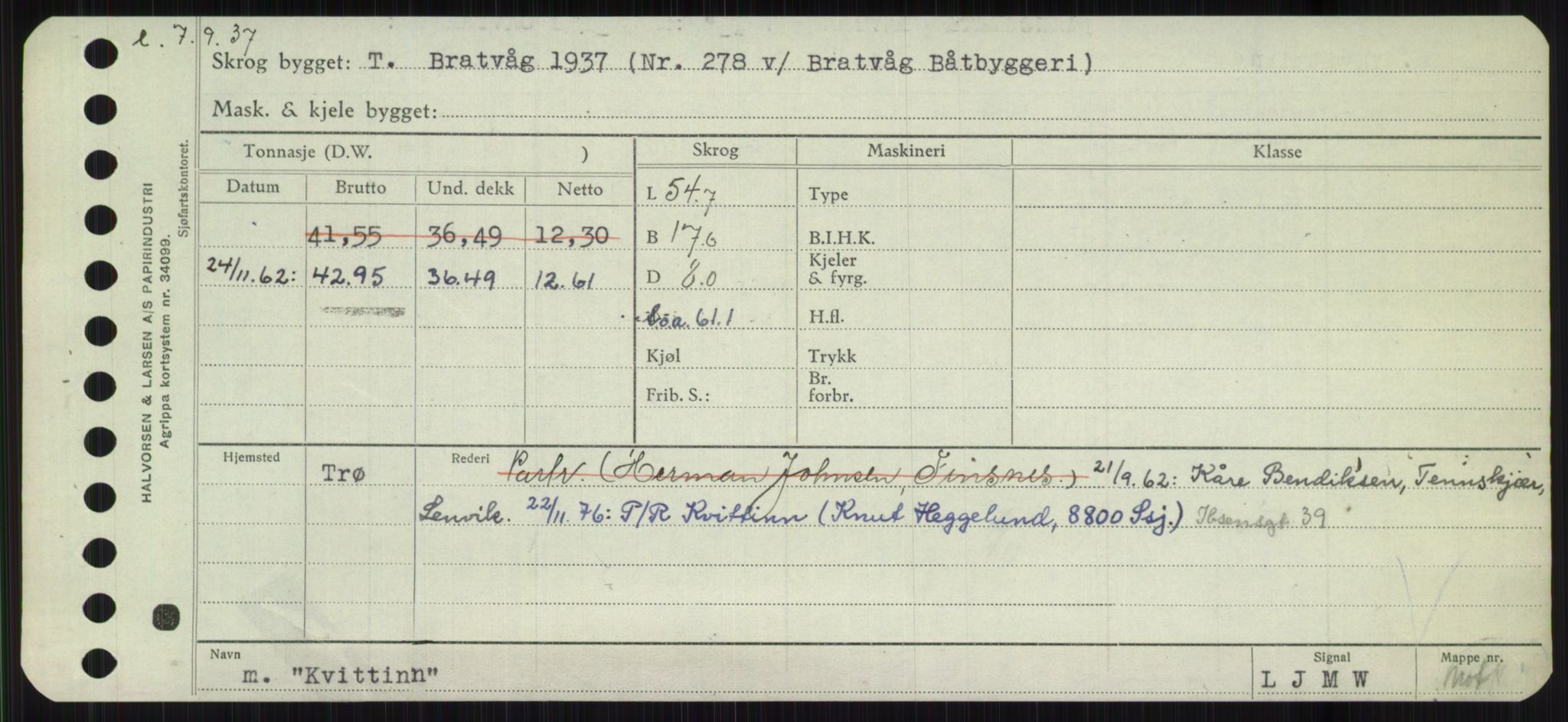 Sjøfartsdirektoratet med forløpere, Skipsmålingen, AV/RA-S-1627/H/Ha/L0003/0002: Fartøy, Hilm-Mar / Fartøy, Kom-Mar, p. 181