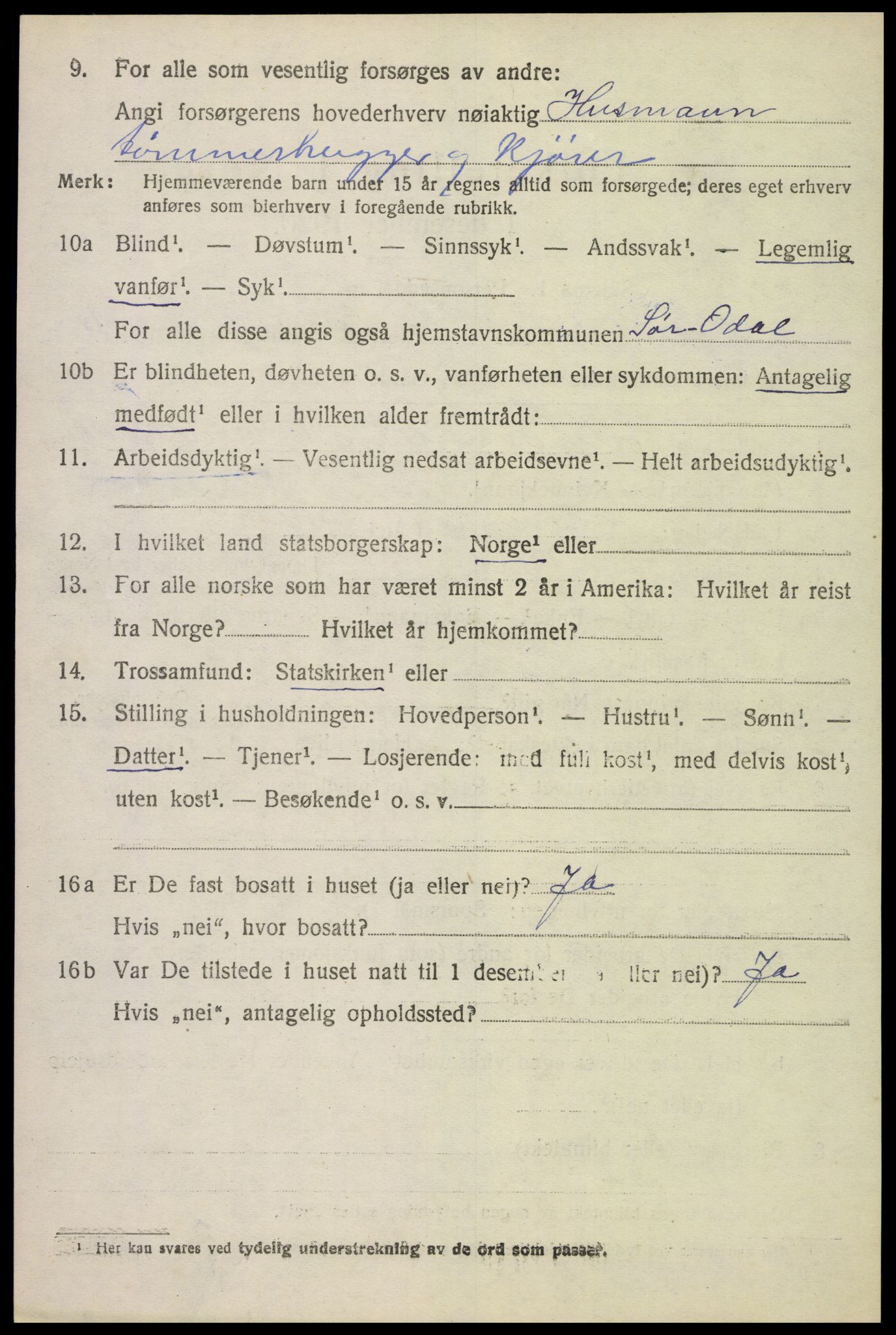 SAH, 1920 census for Sør-Odal, 1920, p. 11760