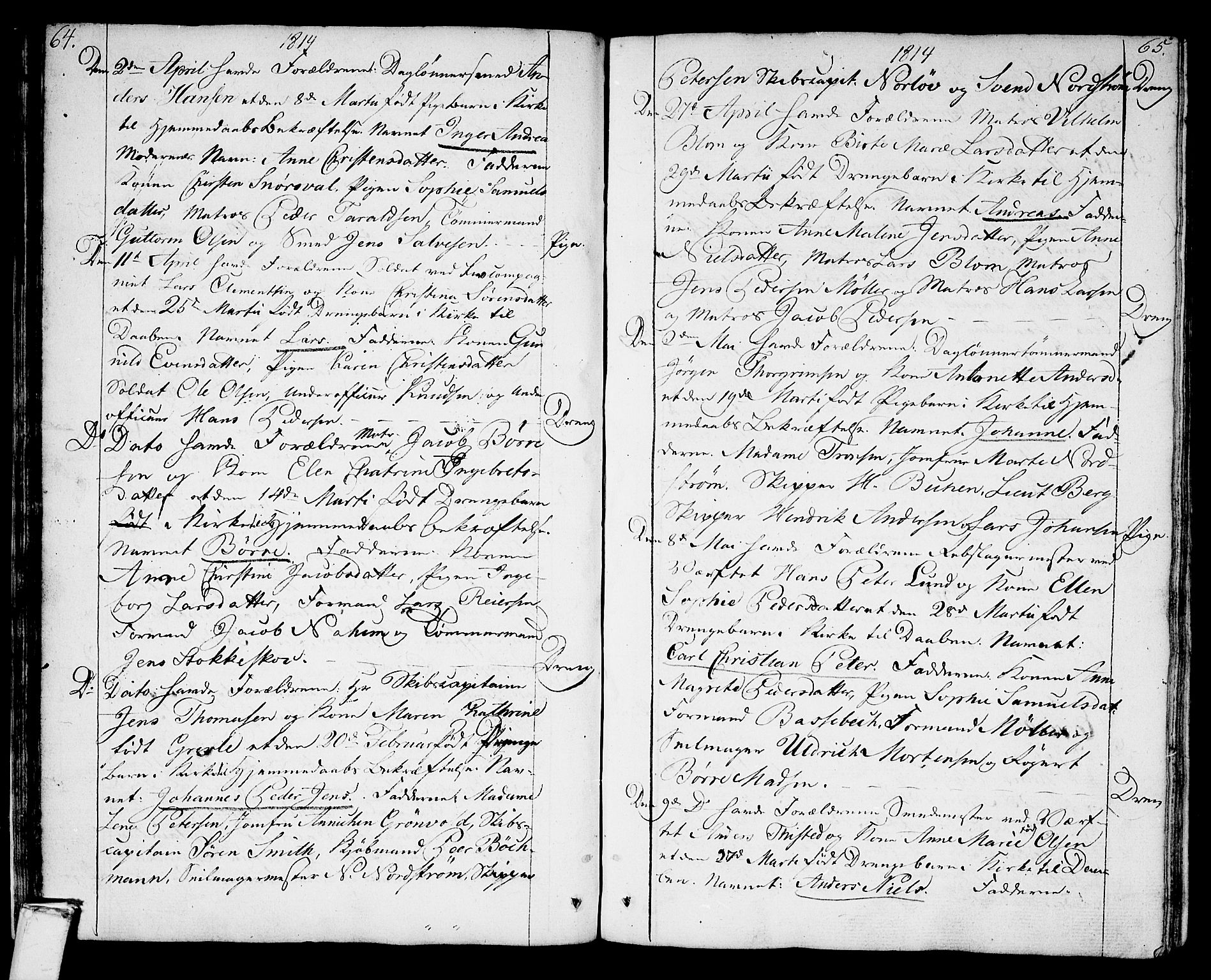 Stavern kirkebøker, SAKO/A-318/F/Fa/L0004: Parish register (official) no. 4, 1809-1816, p. 64-65
