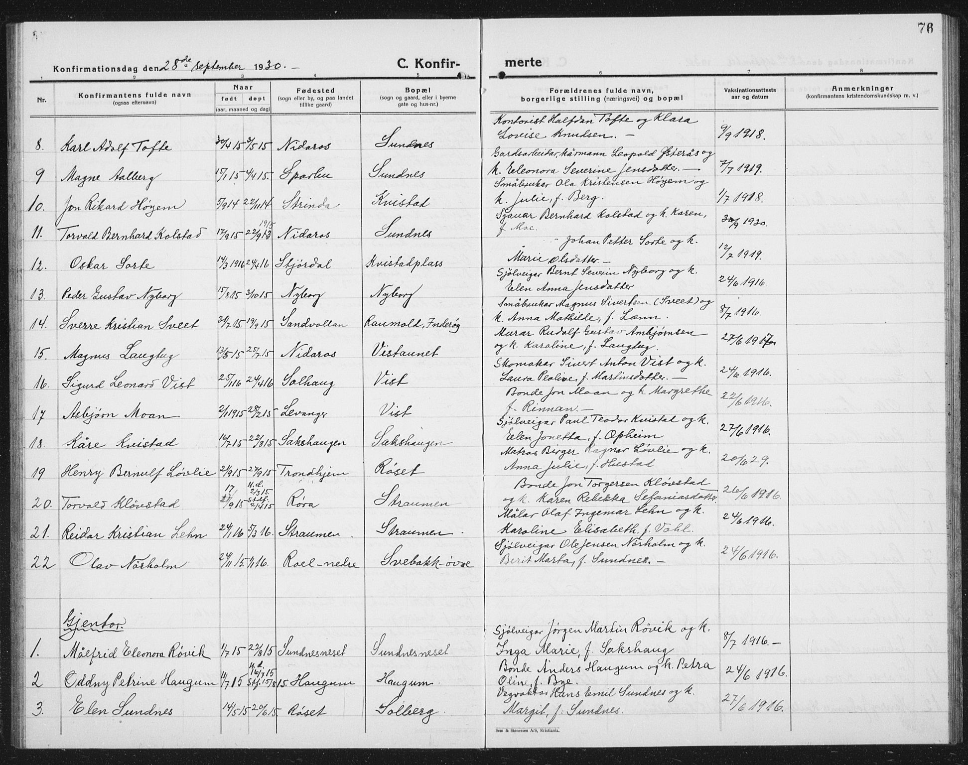 Ministerialprotokoller, klokkerbøker og fødselsregistre - Nord-Trøndelag, AV/SAT-A-1458/730/L0303: Parish register (copy) no. 730C06, 1924-1933, p. 76