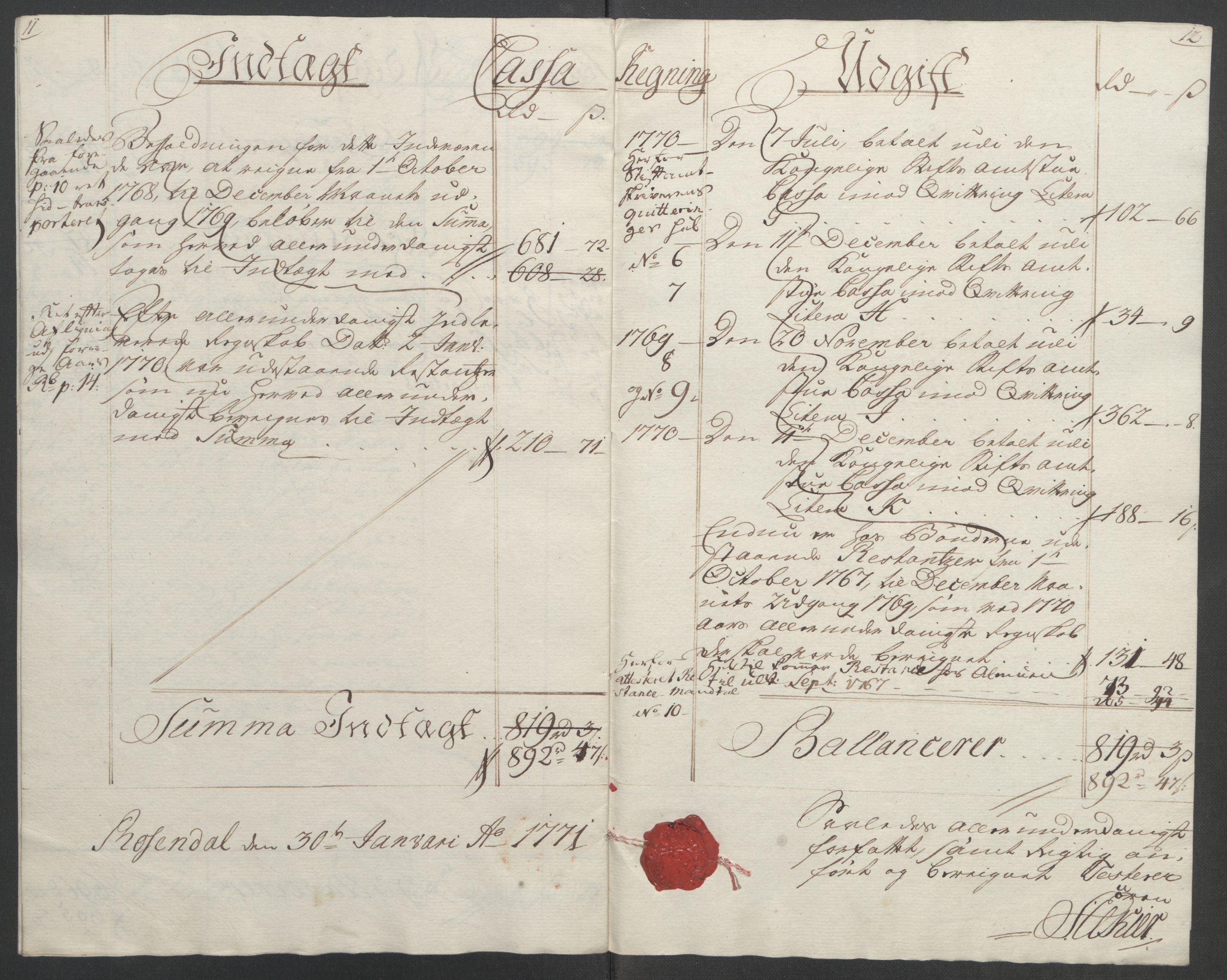 Rentekammeret inntil 1814, Reviderte regnskaper, Fogderegnskap, AV/RA-EA-4092/R49/L3157: Ekstraskatten Rosendal Baroni, 1762-1772, p. 249