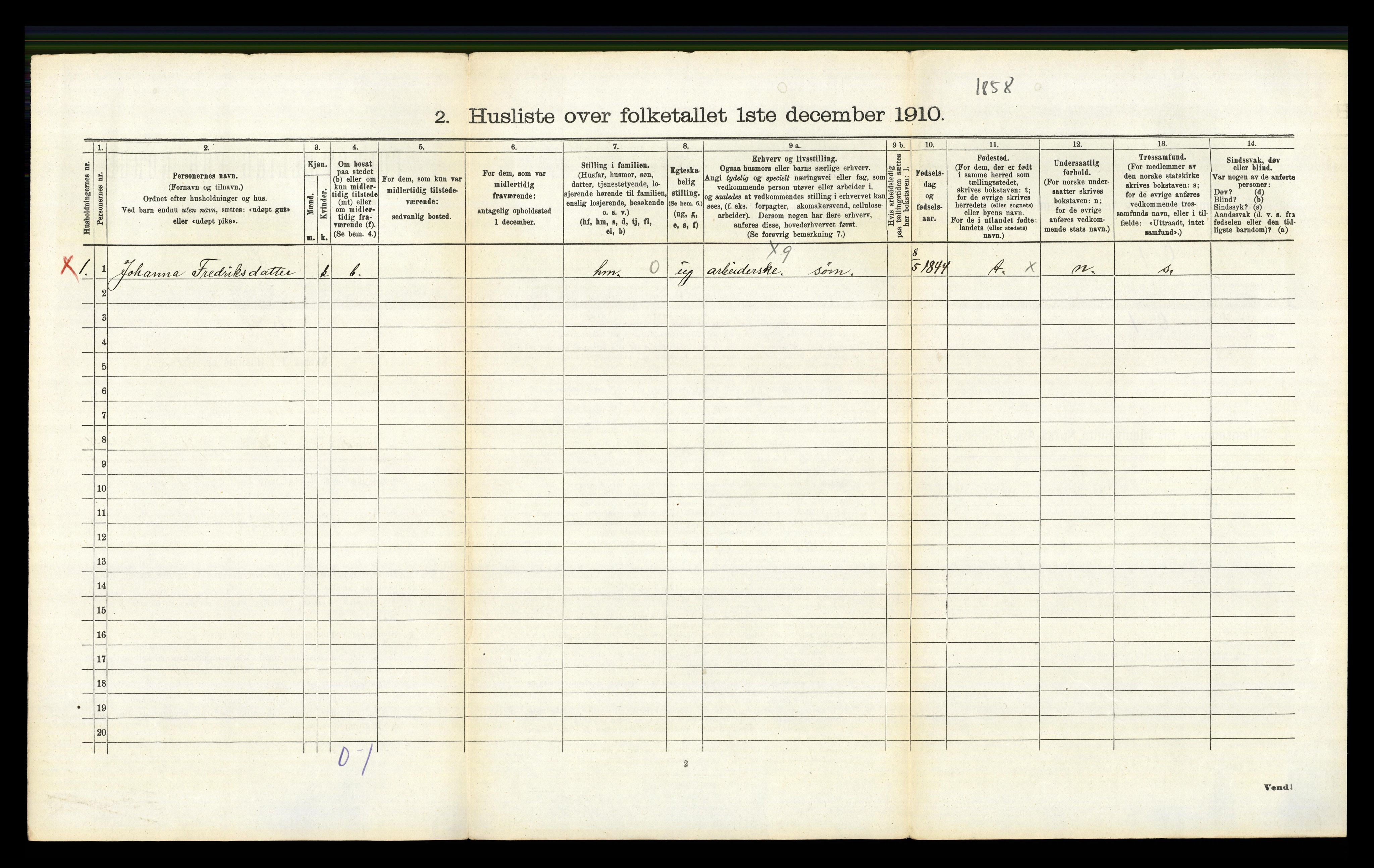 RA, 1910 census for Kvikne, 1910, p. 452