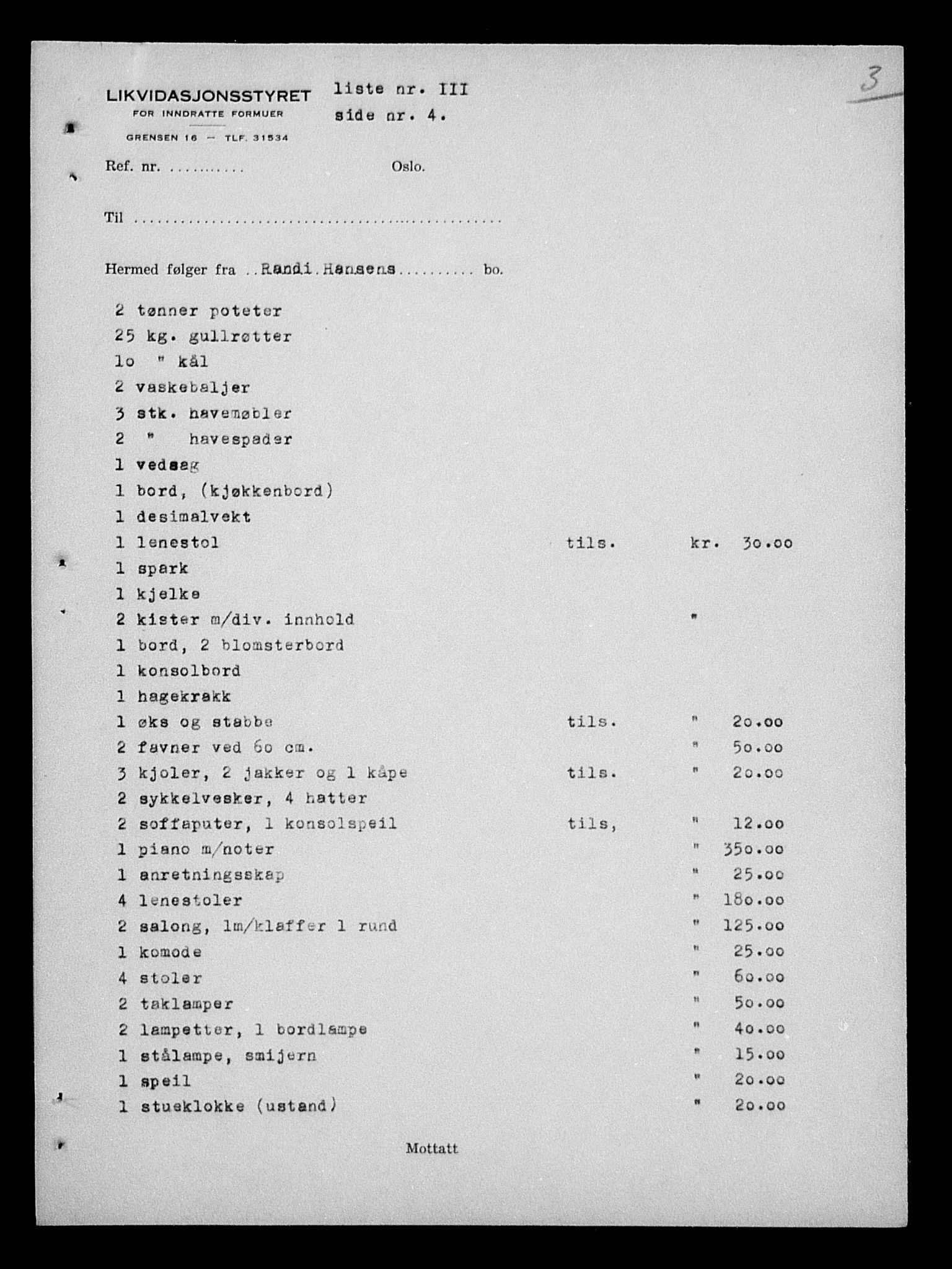 Justisdepartementet, Tilbakeføringskontoret for inndratte formuer, AV/RA-S-1564/H/Hc/Hcd/L0990: --, 1945-1947, p. 552
