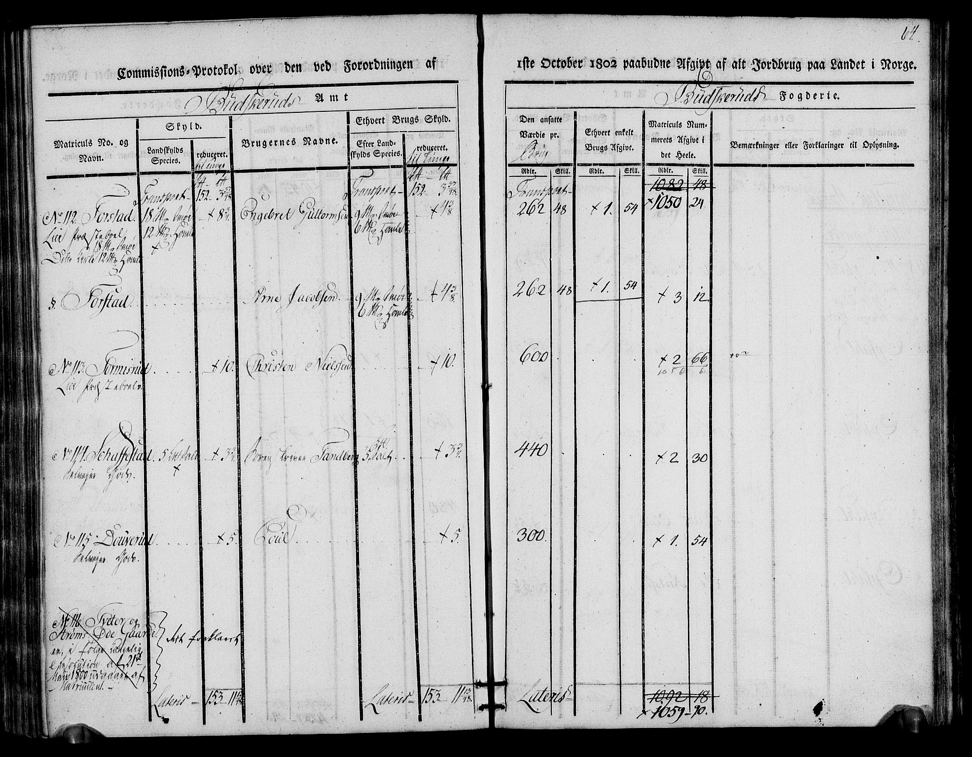 Rentekammeret inntil 1814, Realistisk ordnet avdeling, RA/EA-4070/N/Ne/Nea/L0064: Buskerud fogderi. Kommisjonsprotokoll for Lier prestegjeld, 1803, p. 65