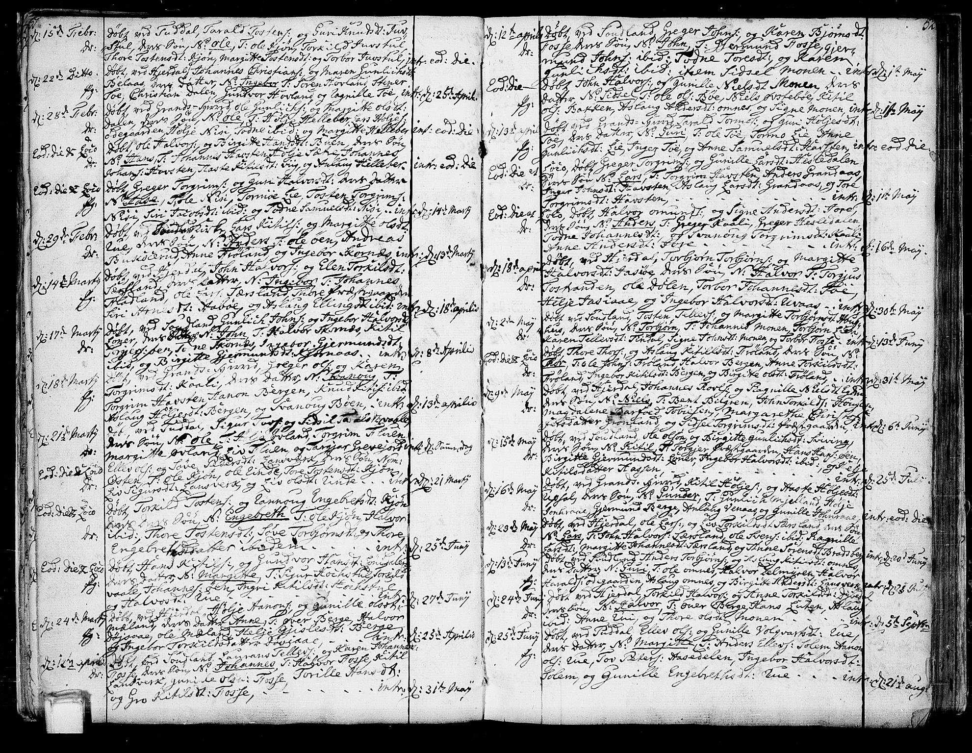 Hjartdal kirkebøker, SAKO/A-270/F/Fa/L0005: Parish register (official) no. I 5, 1776-1801, p. 51-52