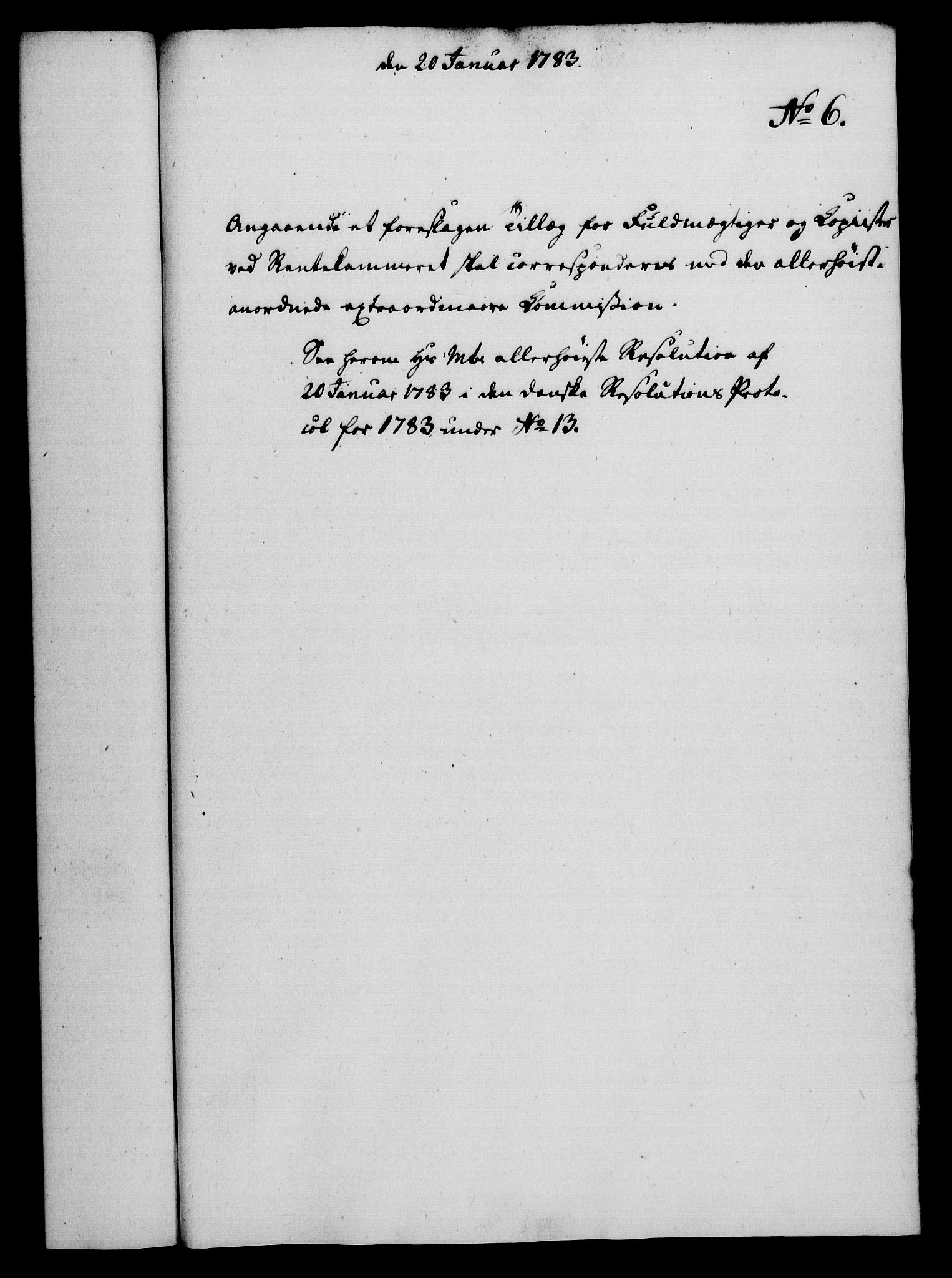 Rentekammeret, Kammerkanselliet, RA/EA-3111/G/Gf/Gfa/L0065: Norsk relasjons- og resolusjonsprotokoll (merket RK 52.65), 1783, p. 52