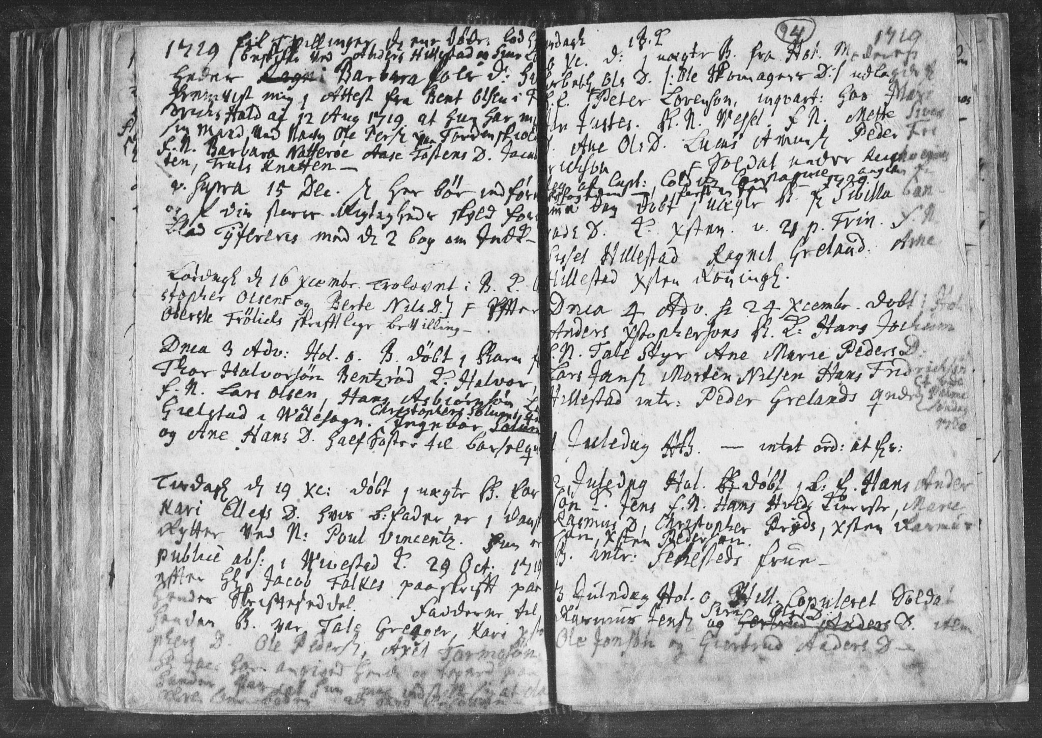 Botne kirkebøker, AV/SAKO-A-340/F/Fa/L0001b: Parish register (official) no. I 1B, 1707-1722, p. 94