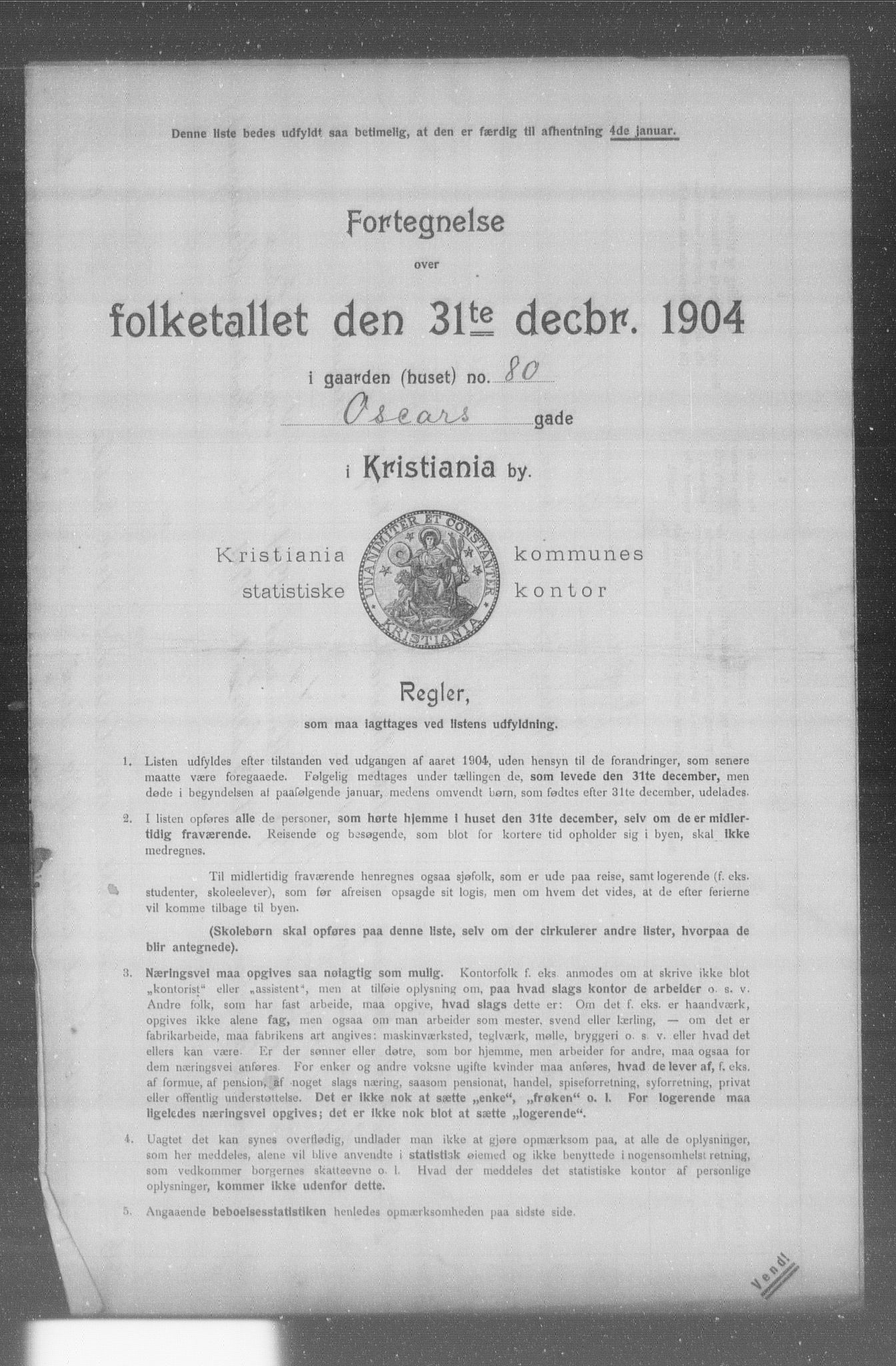 OBA, Municipal Census 1904 for Kristiania, 1904, p. 14799