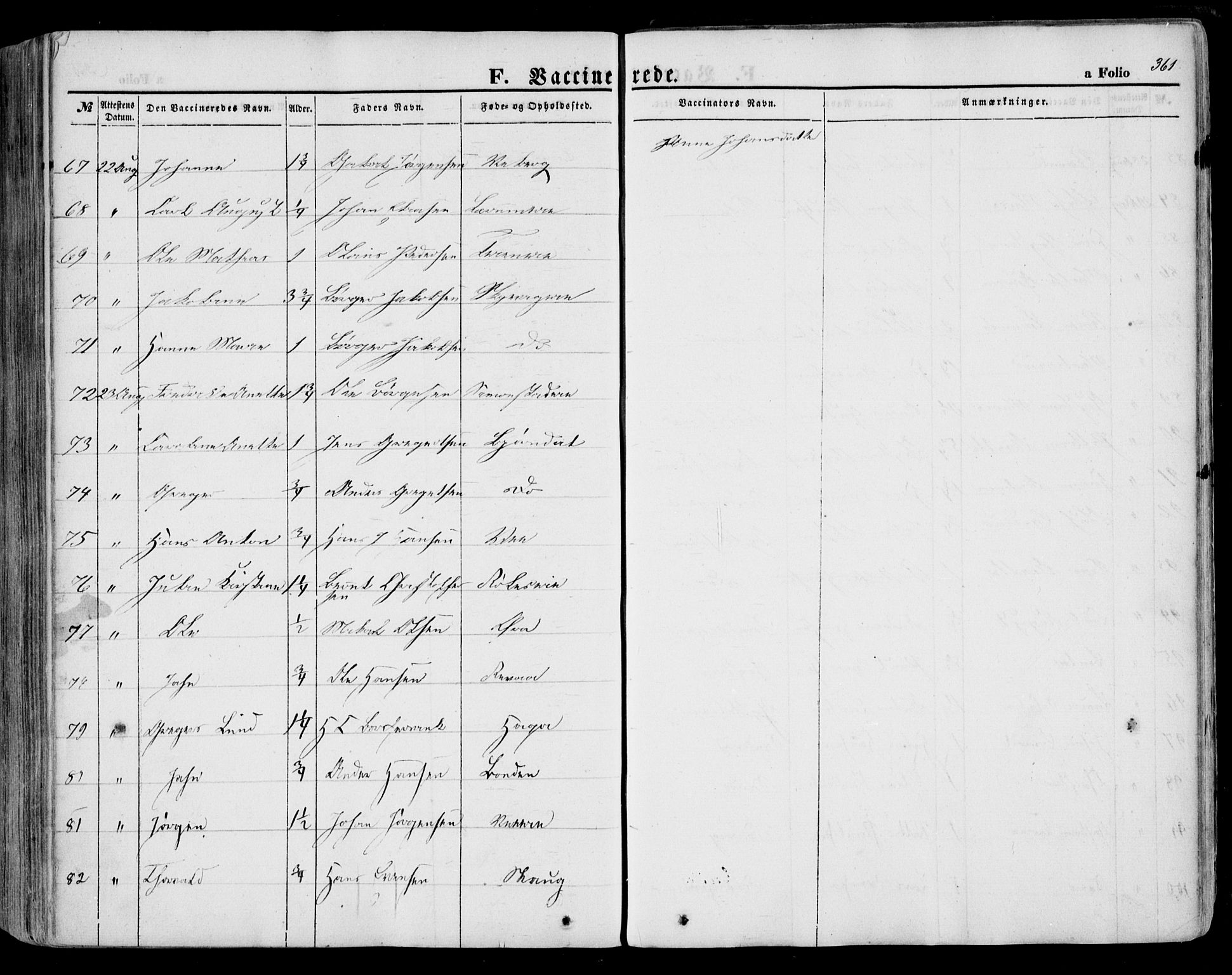 Sande Kirkebøker, AV/SAKO-A-53/F/Fa/L0004: Parish register (official) no. 4, 1847-1864, p. 361