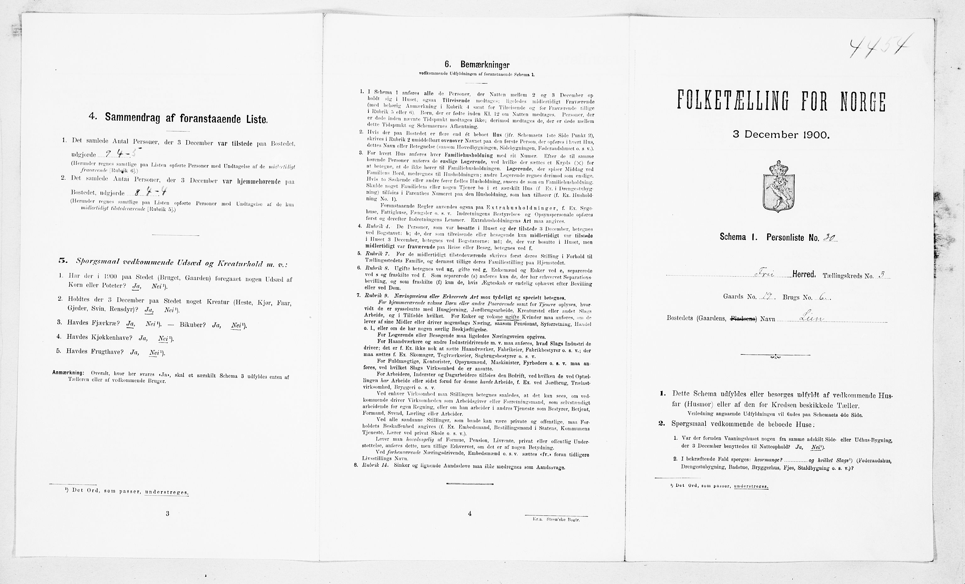 SAT, 1900 census for Frei, 1900, p. 247