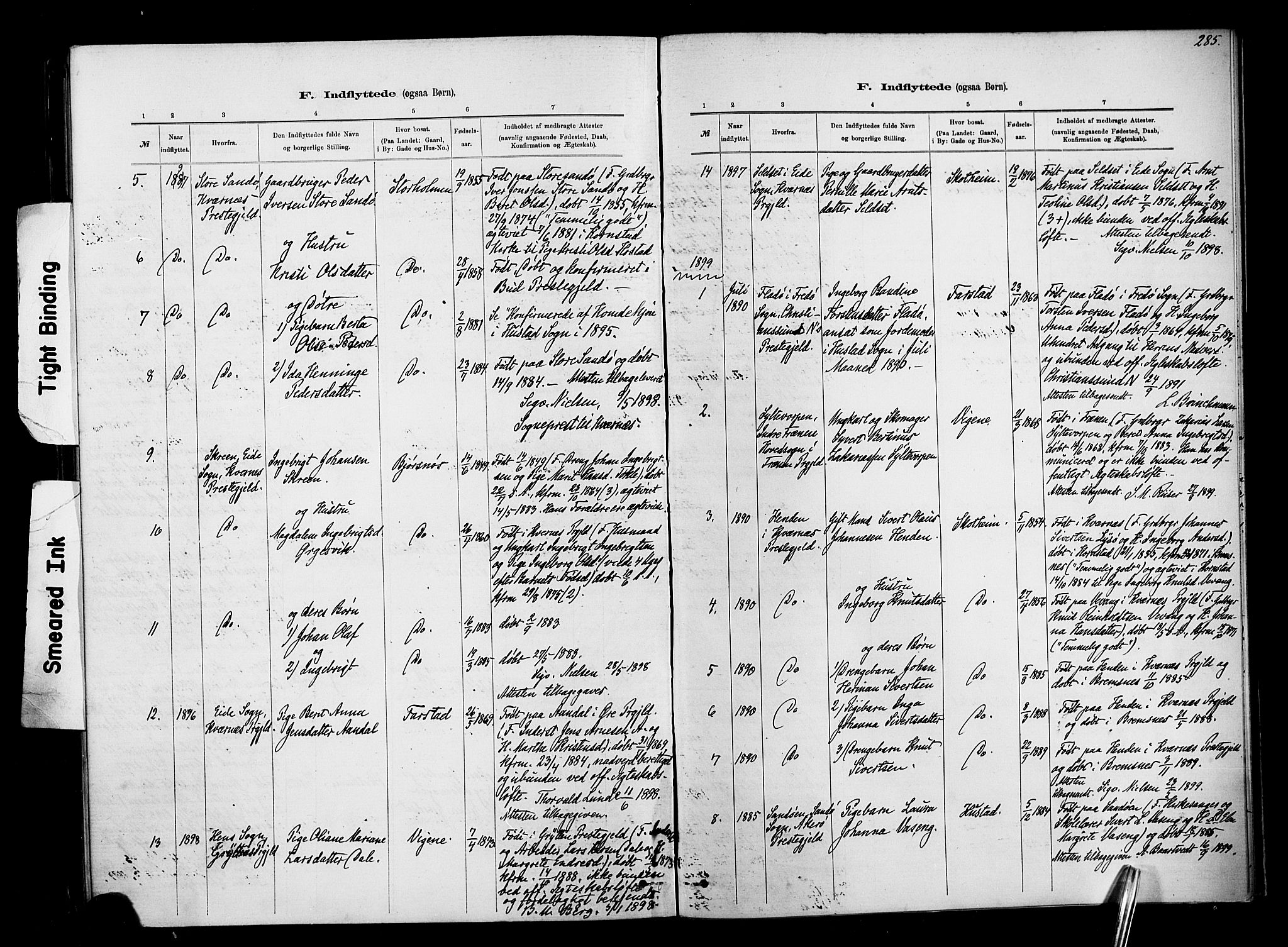 Ministerialprotokoller, klokkerbøker og fødselsregistre - Møre og Romsdal, AV/SAT-A-1454/567/L0778: Parish register (official) no. 567A01, 1881-1903, p. 285