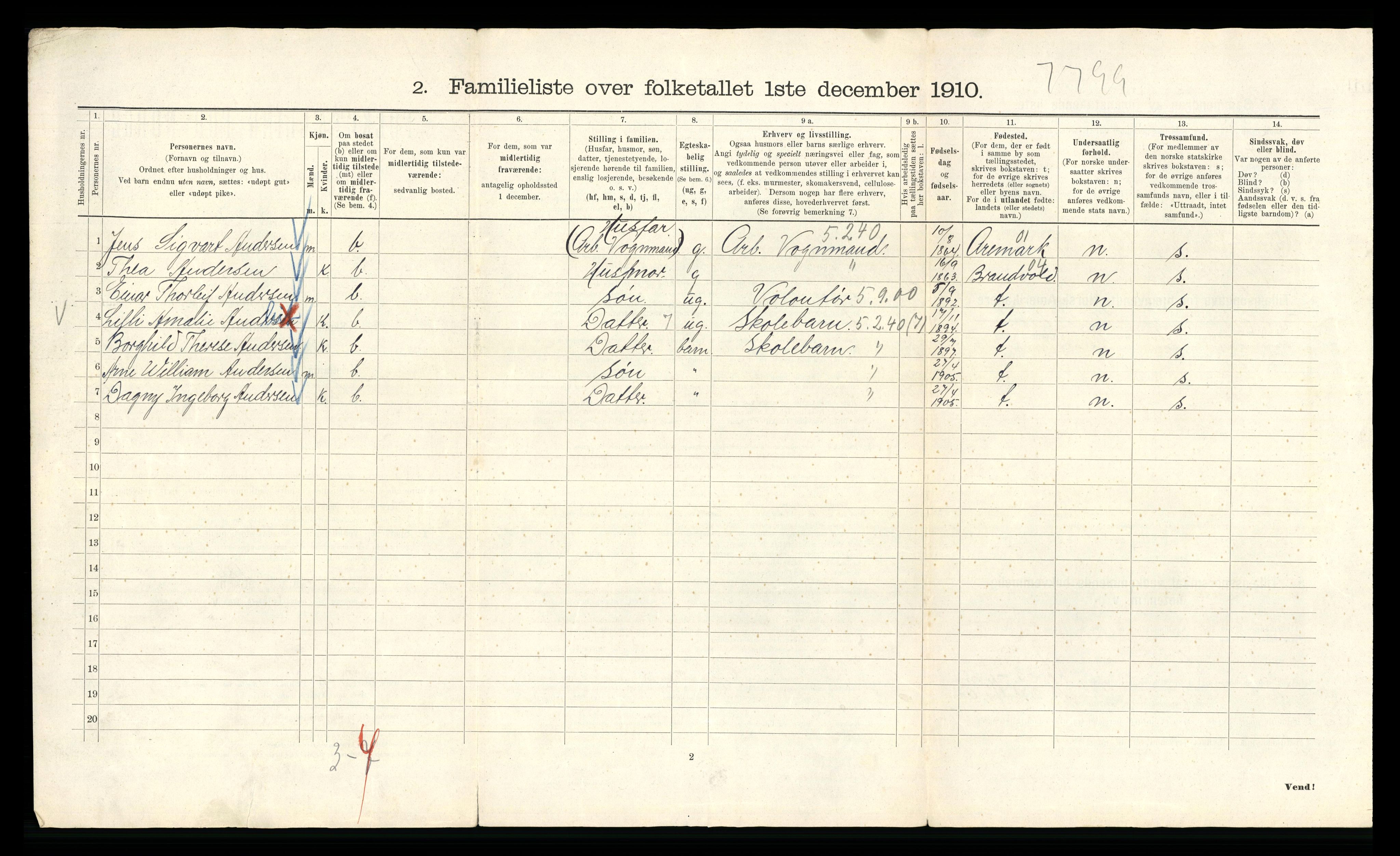 RA, 1910 census for Kristiania, 1910, p. 103576