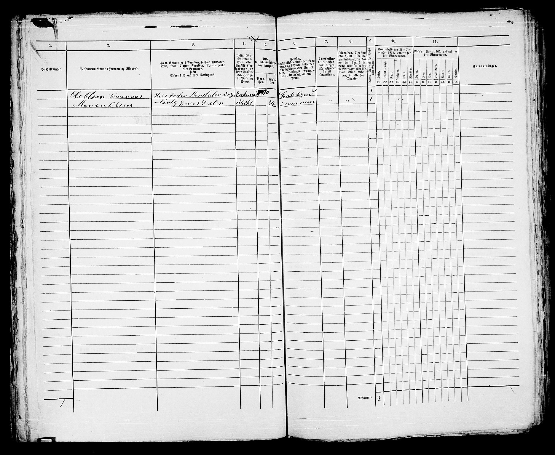 RA, 1865 census for Strømsø in Drammen, 1865, p. 708