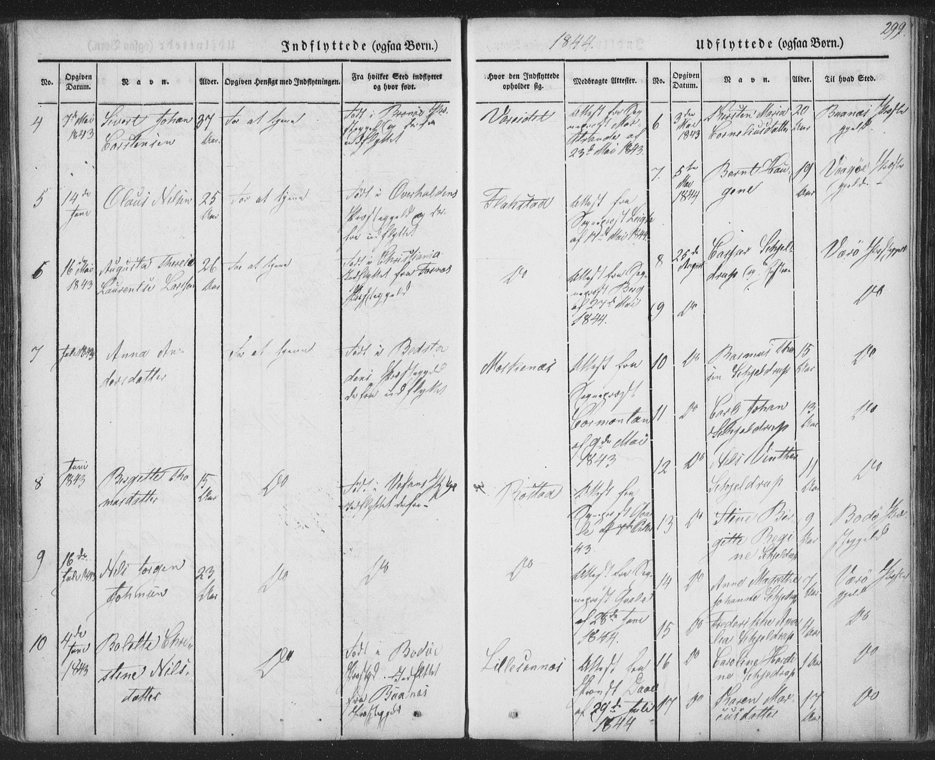 Ministerialprotokoller, klokkerbøker og fødselsregistre - Nordland, AV/SAT-A-1459/885/L1202: Parish register (official) no. 885A03, 1838-1859, p. 299