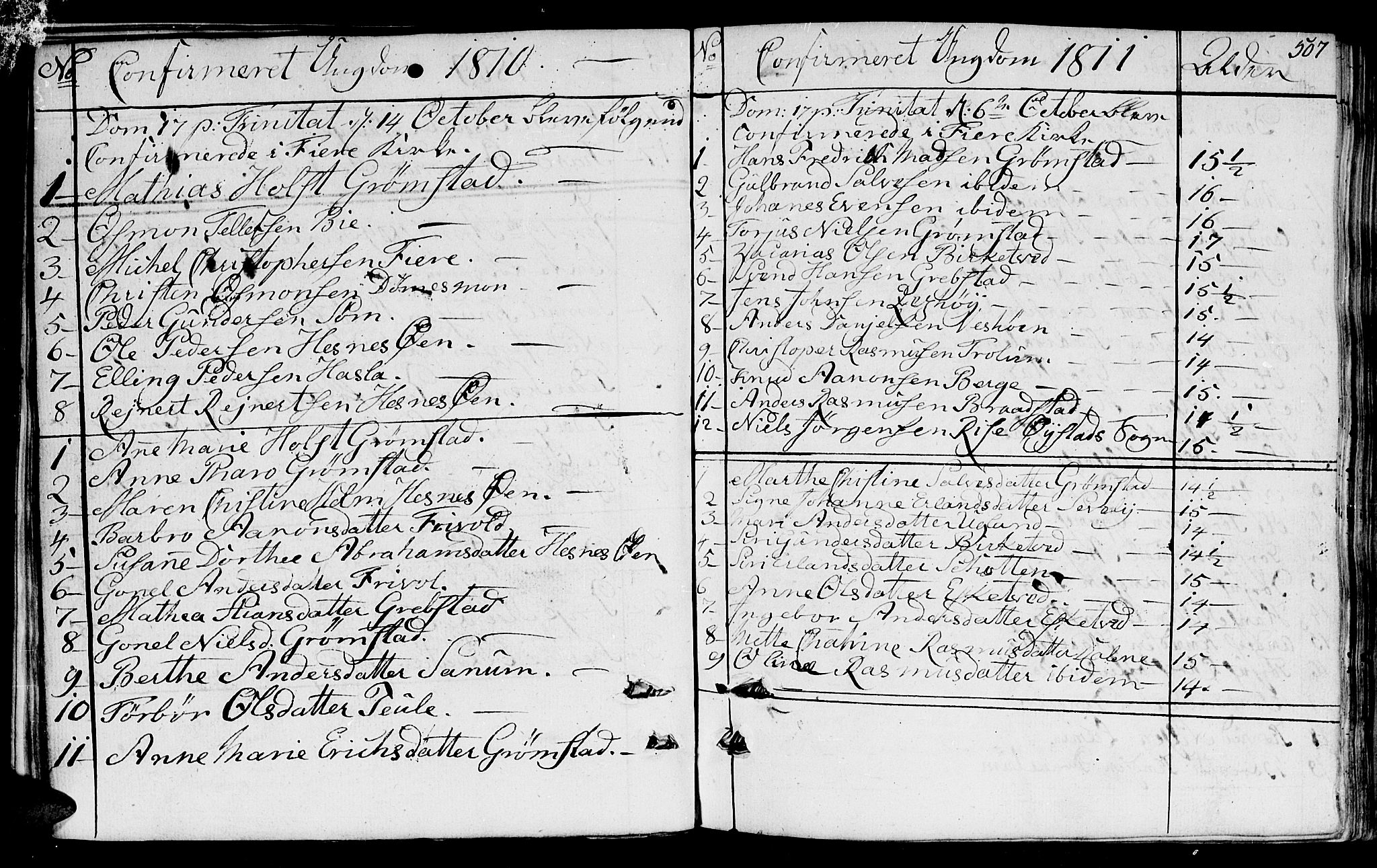 Fjære sokneprestkontor, SAK/1111-0011/F/Fb/L0006: Parish register (copy) no. B 6, 1803-1817, p. 507
