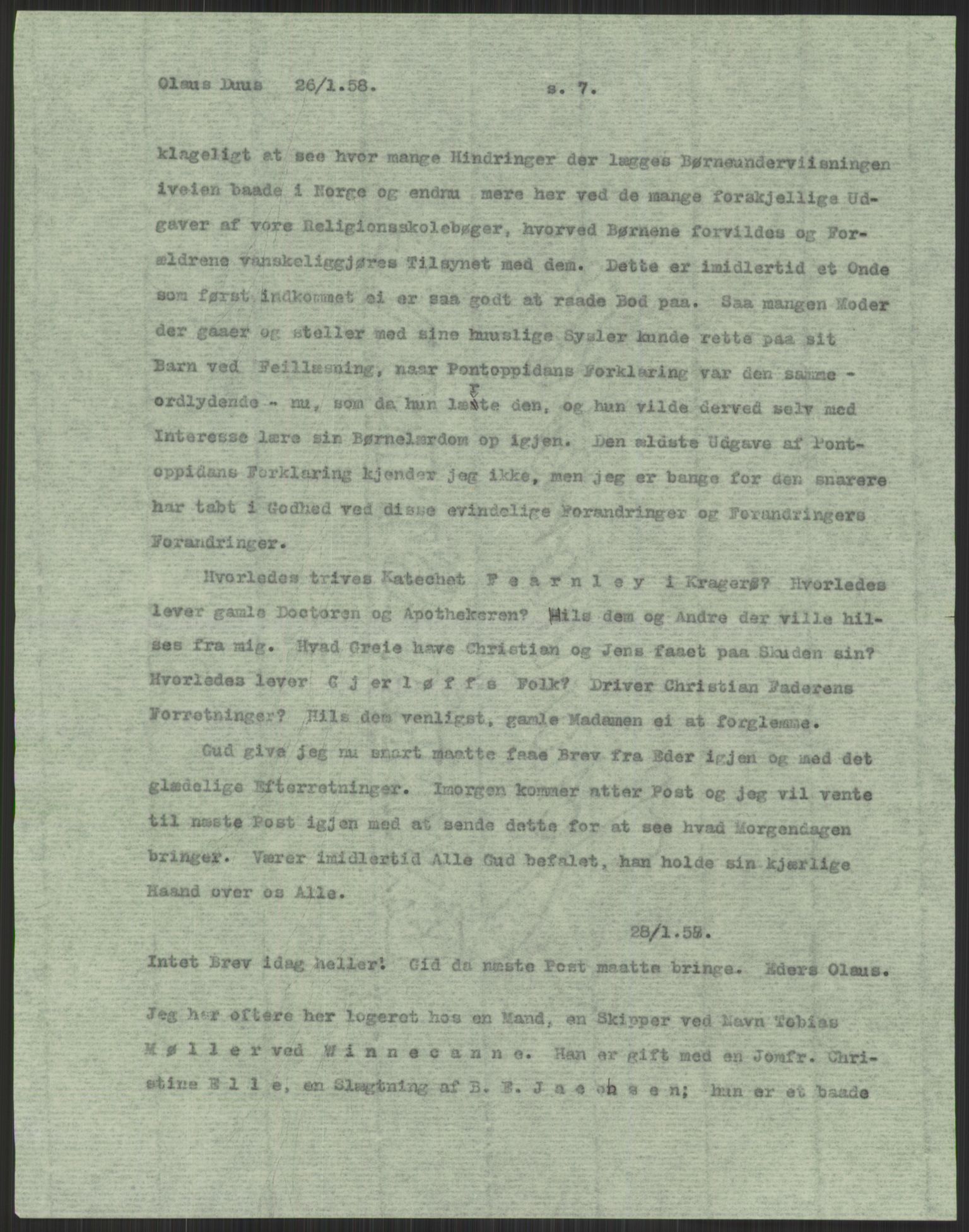 Samlinger til kildeutgivelse, Amerikabrevene, AV/RA-EA-4057/F/L0022: Innlån fra Vestfold. Innlån fra Telemark: Bratås - Duus, 1838-1914, p. 237