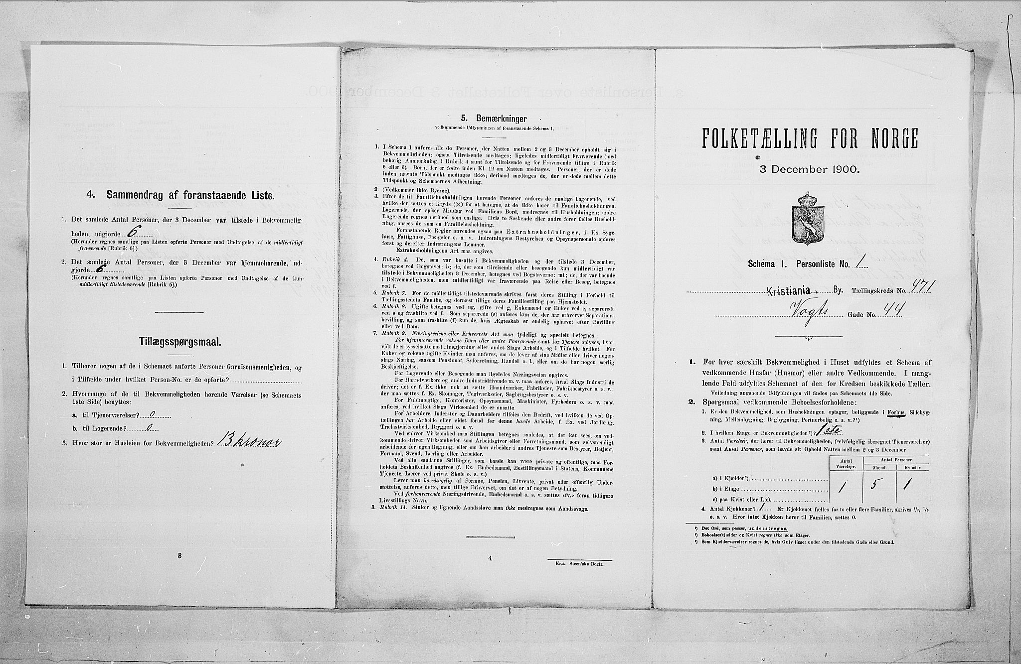 SAO, 1900 census for Kristiania, 1900, p. 114454