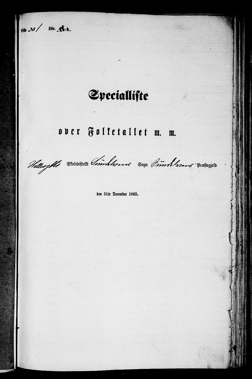 RA, 1865 census for Sunnylven, 1865, p. 6