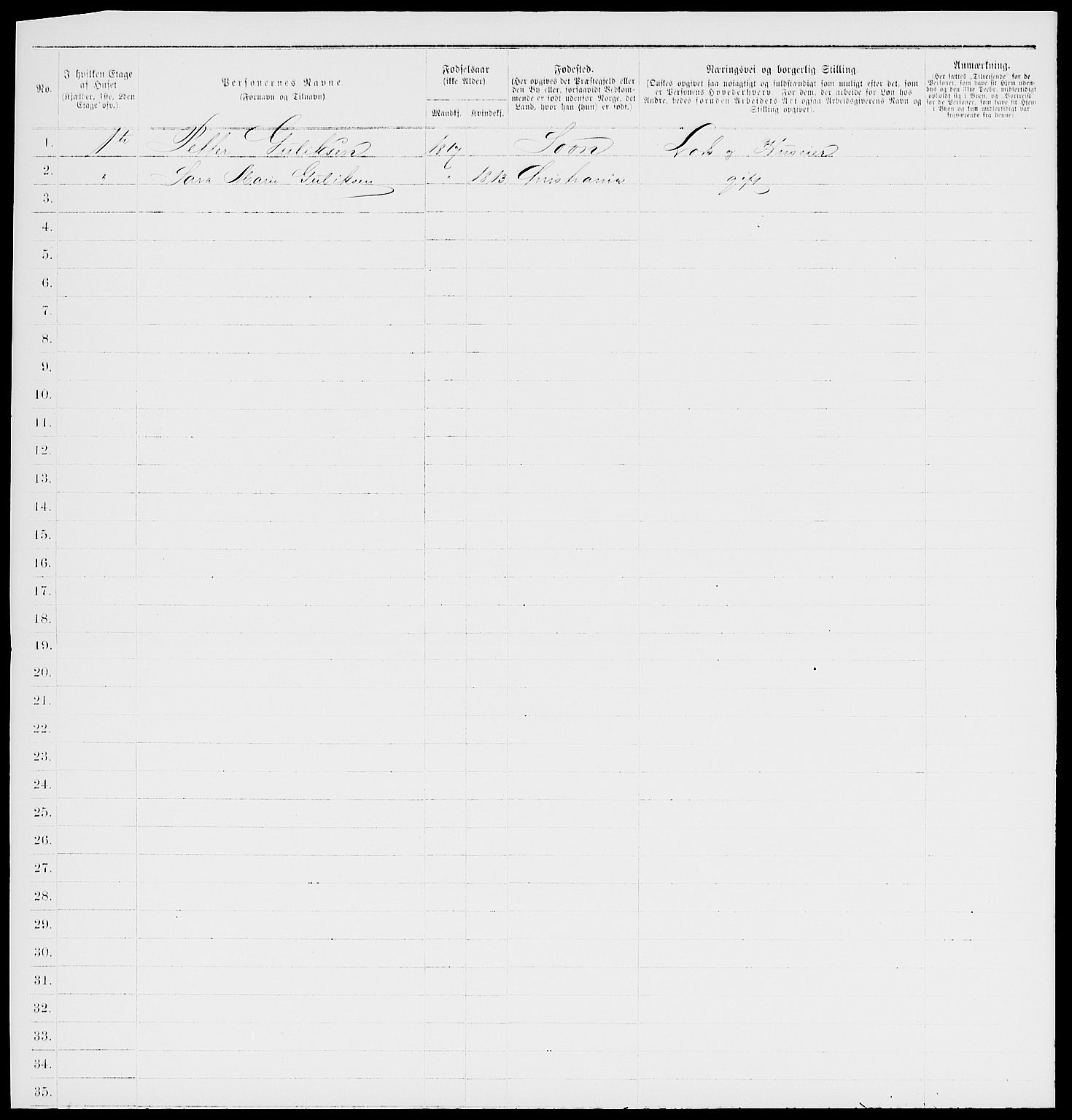 RA, 1885 census for 0201 Son, 1885, p. 10