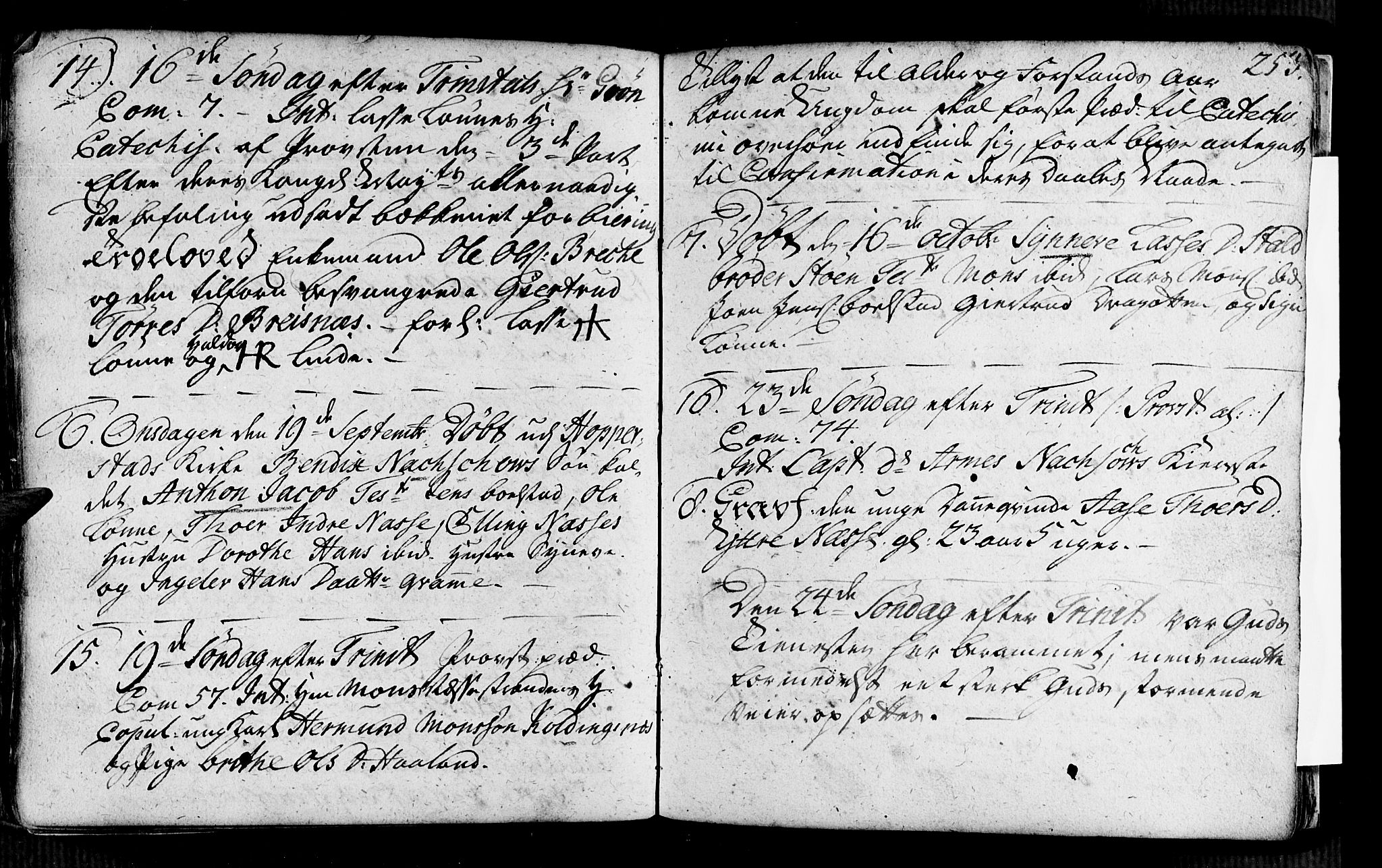 Vik sokneprestembete, AV/SAB-A-81501/H/Haa/Haaa/L0002: Parish register (official) no. A 2 / 4, 1740-1754, p. 253