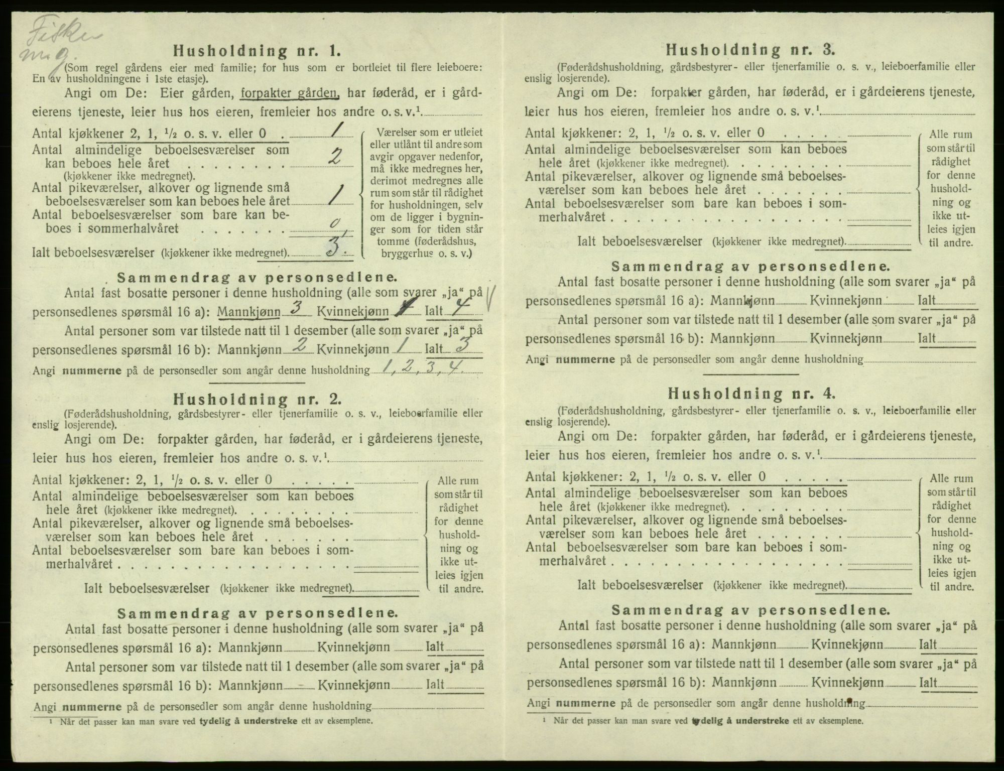 SAB, 1920 census for Bømlo, 1920, p. 436