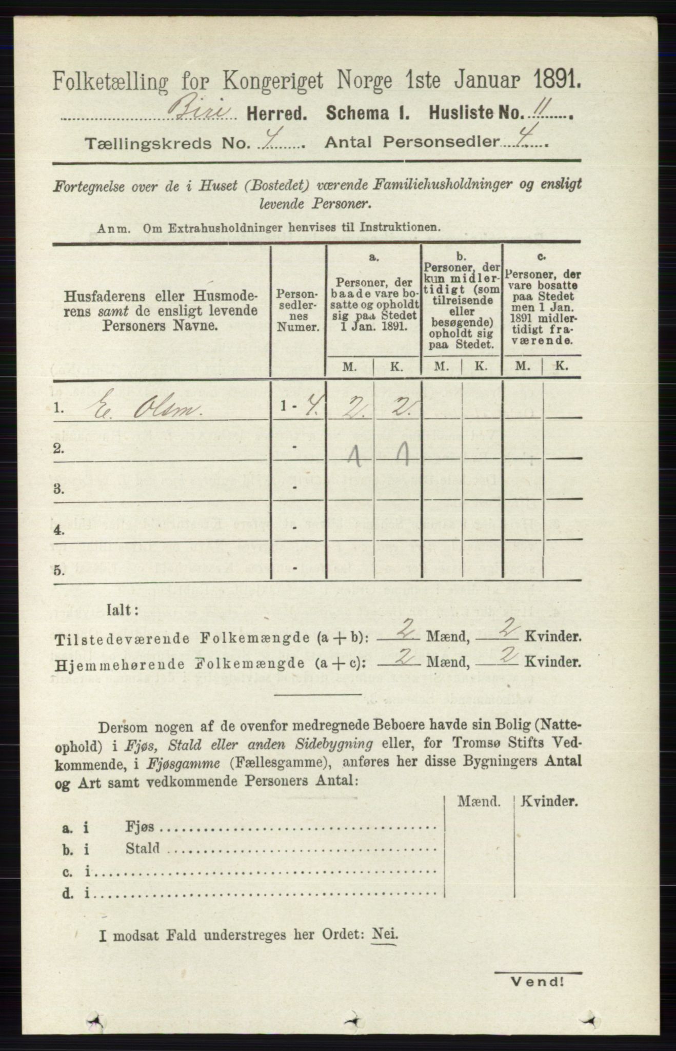 RA, 1891 census for 0525 Biri, 1891, p. 1338