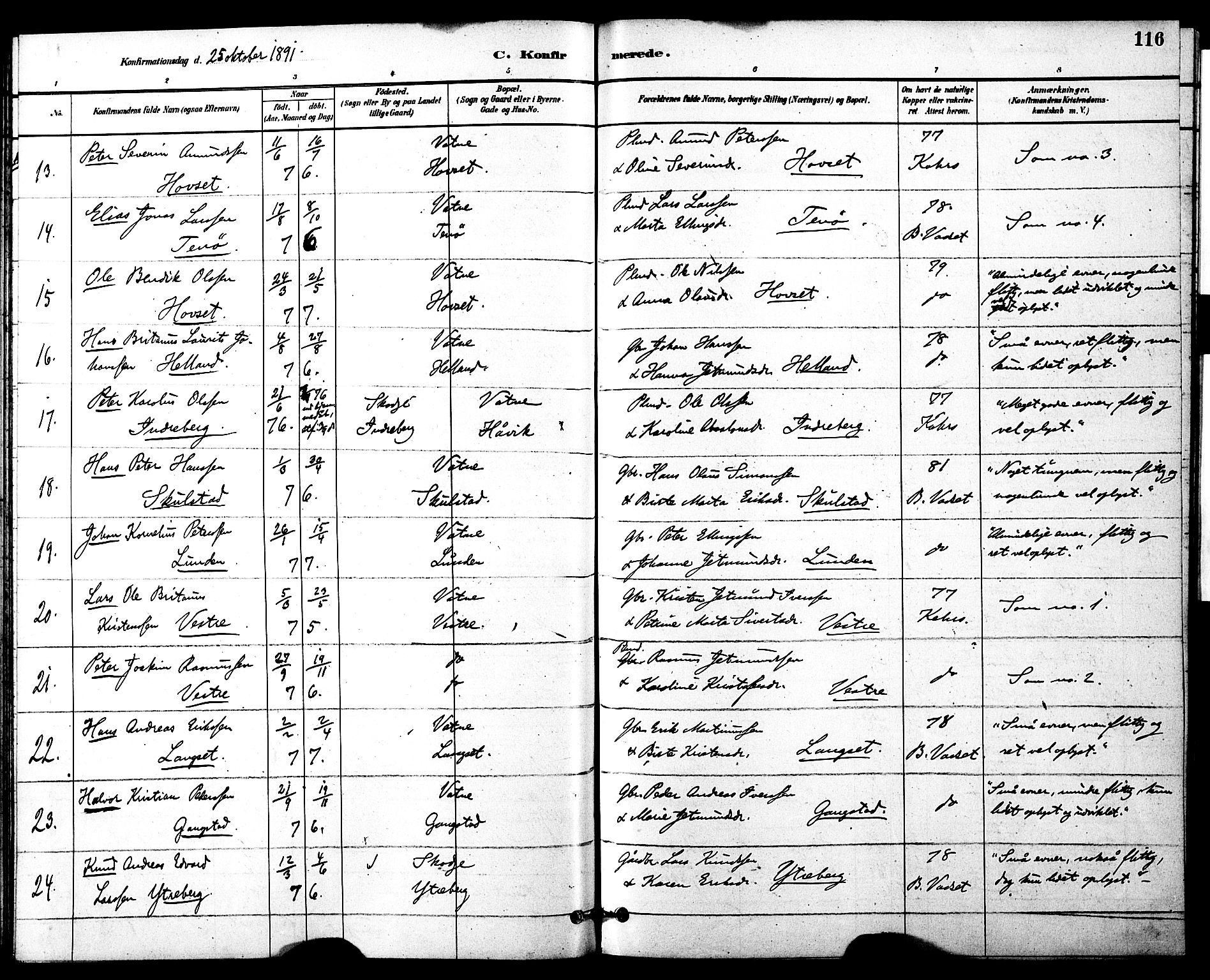 Ministerialprotokoller, klokkerbøker og fødselsregistre - Møre og Romsdal, AV/SAT-A-1454/525/L0374: Parish register (official) no. 525A04, 1880-1899, p. 116