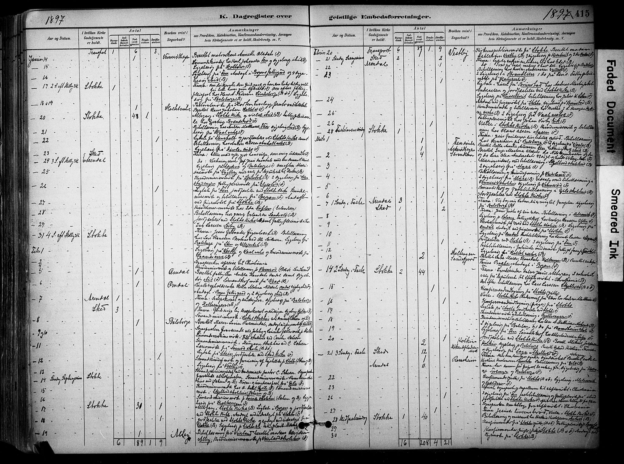 Stokke kirkebøker, AV/SAKO-A-320/F/Fa/L0010: Parish register (official) no. I 10, 1884-1903, p. 415