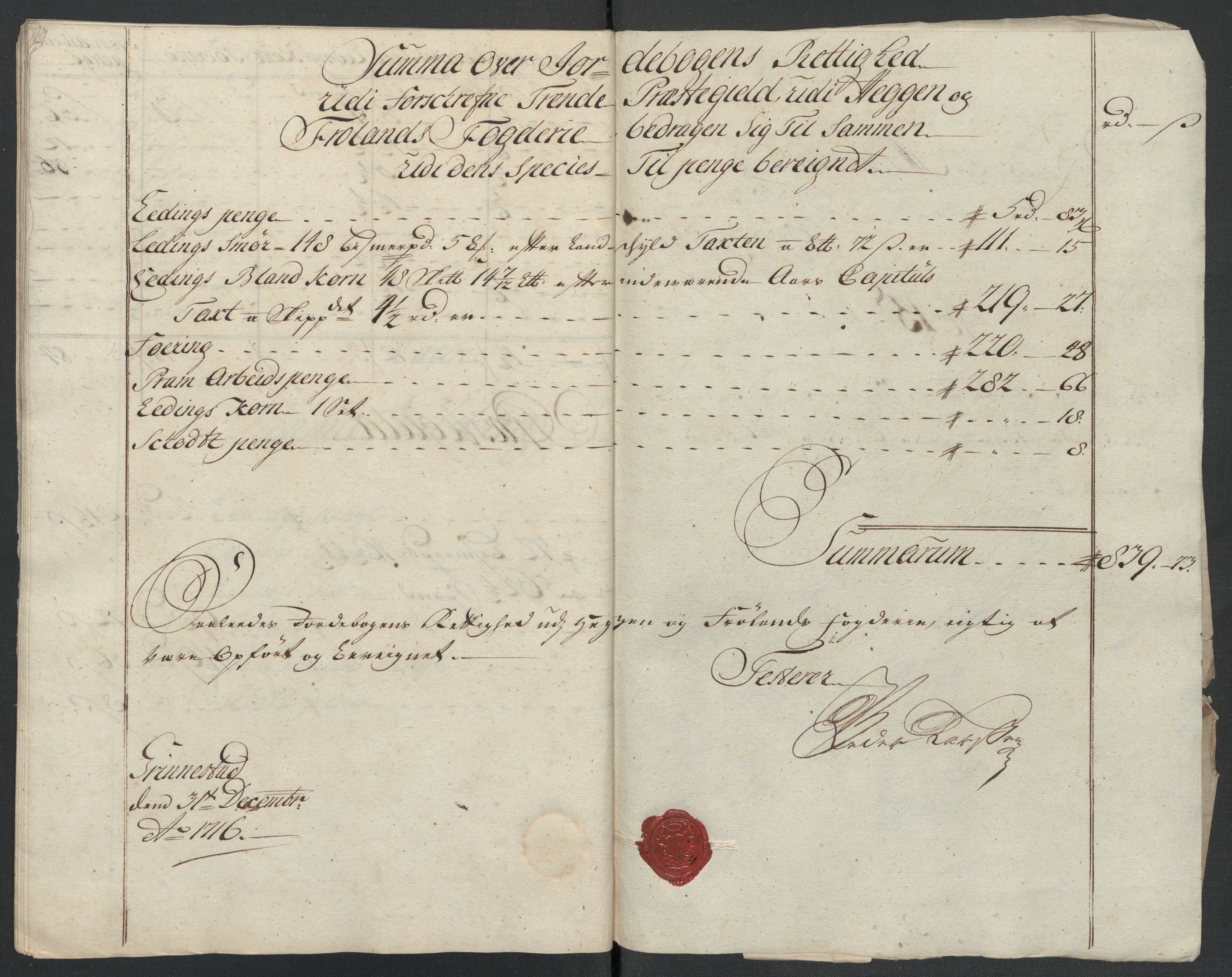 Rentekammeret inntil 1814, Reviderte regnskaper, Fogderegnskap, AV/RA-EA-4092/R07/L0311: Fogderegnskap Rakkestad, Heggen og Frøland, 1716, p. 313