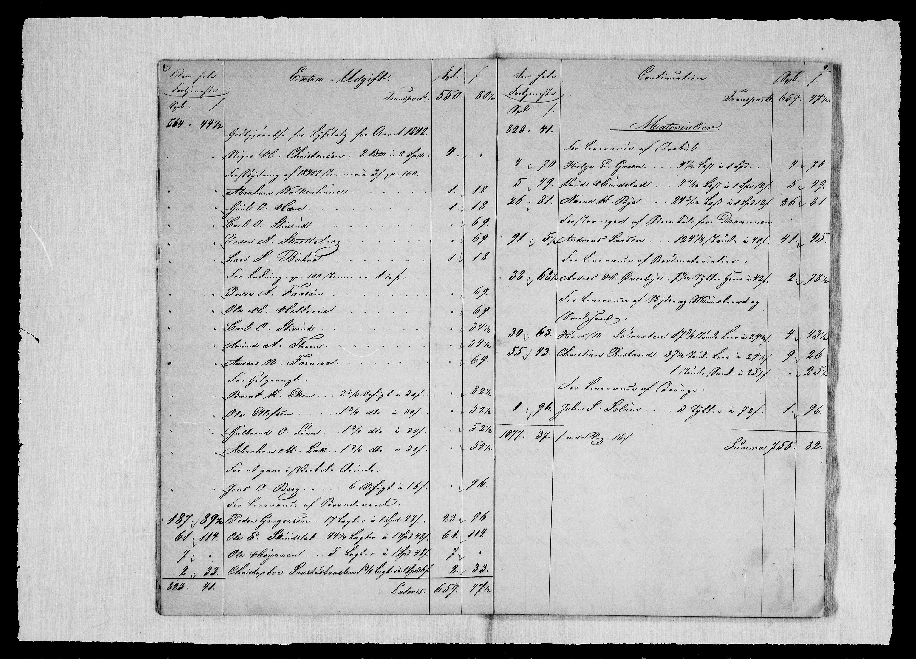 Modums Blaafarveværk, RA/PA-0157/G/Gd/Gdd/L0268/0001: -- / Regning over gruver pukkverk m.v., 1842, p. 6