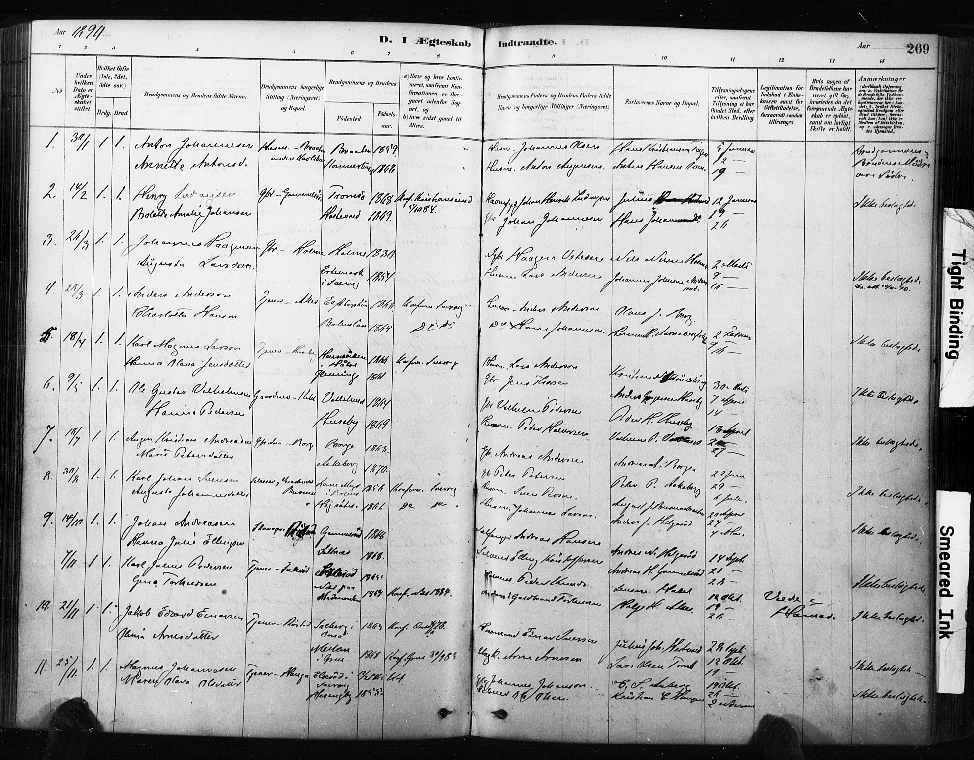 Råde prestekontor kirkebøker, AV/SAO-A-2009/F/Fa/L0007: Parish register (official) no. 7, 1878-1902, p. 269