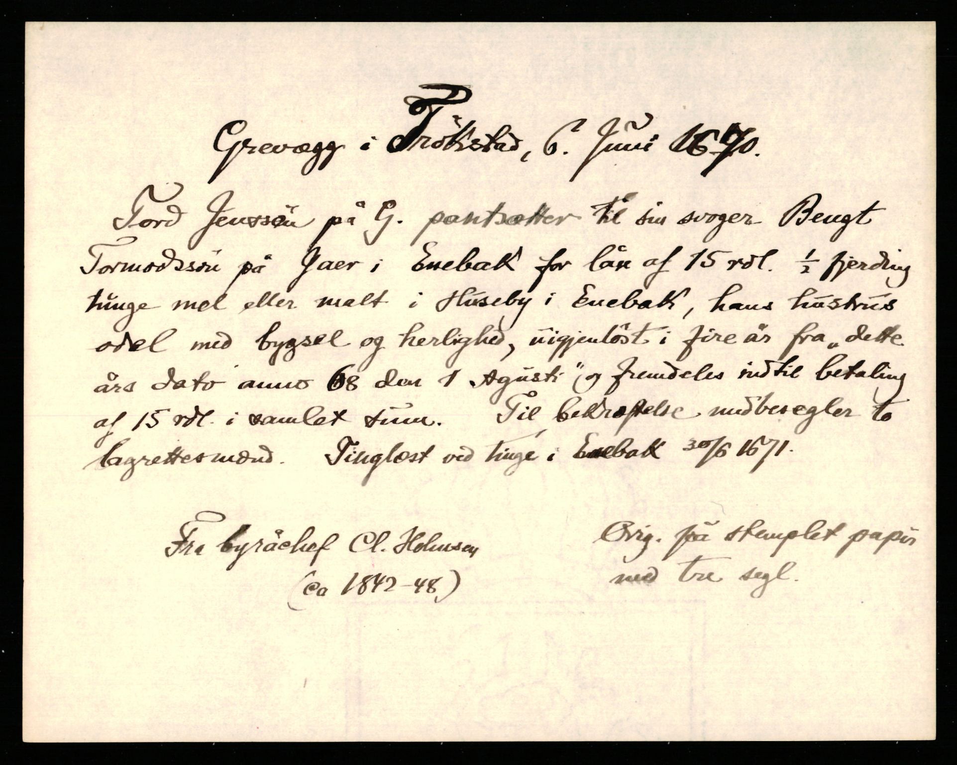 Riksarkivets diplomsamling, AV/RA-EA-5965/F35/F35b/L0010: Riksarkivets diplomer, seddelregister, 1656-1670, p. 659