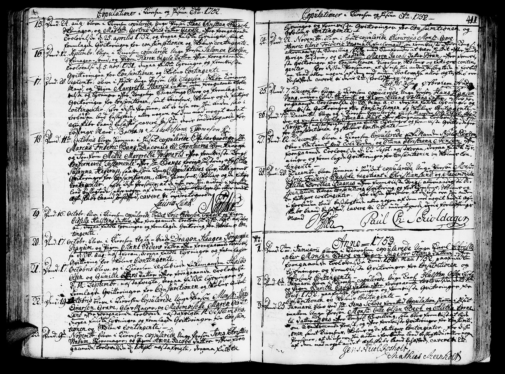 Ministerialprotokoller, klokkerbøker og fødselsregistre - Sør-Trøndelag, SAT/A-1456/602/L0103: Parish register (official) no. 602A01, 1732-1774, p. 411