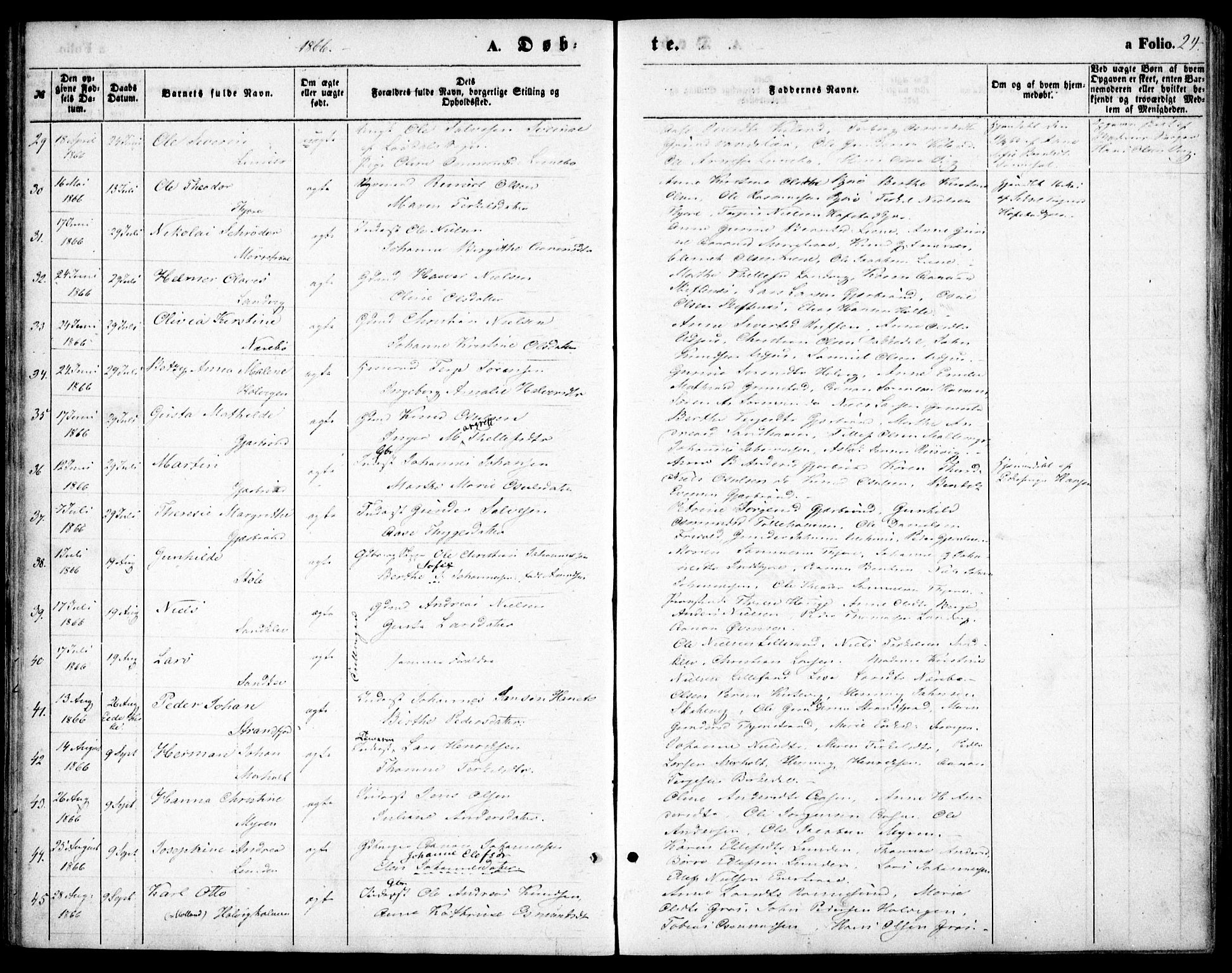 Hommedal sokneprestkontor, AV/SAK-1111-0023/F/Fa/Fab/L0005: Parish register (official) no. A 5, 1861-1877, p. 24