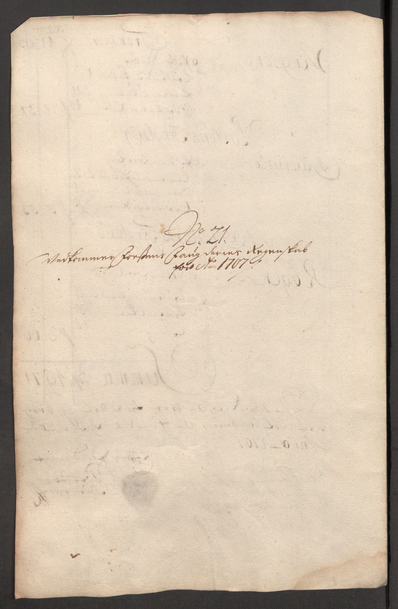 Rentekammeret inntil 1814, Reviderte regnskaper, Fogderegnskap, RA/EA-4092/R57/L3857: Fogderegnskap Fosen, 1706-1707, p. 424