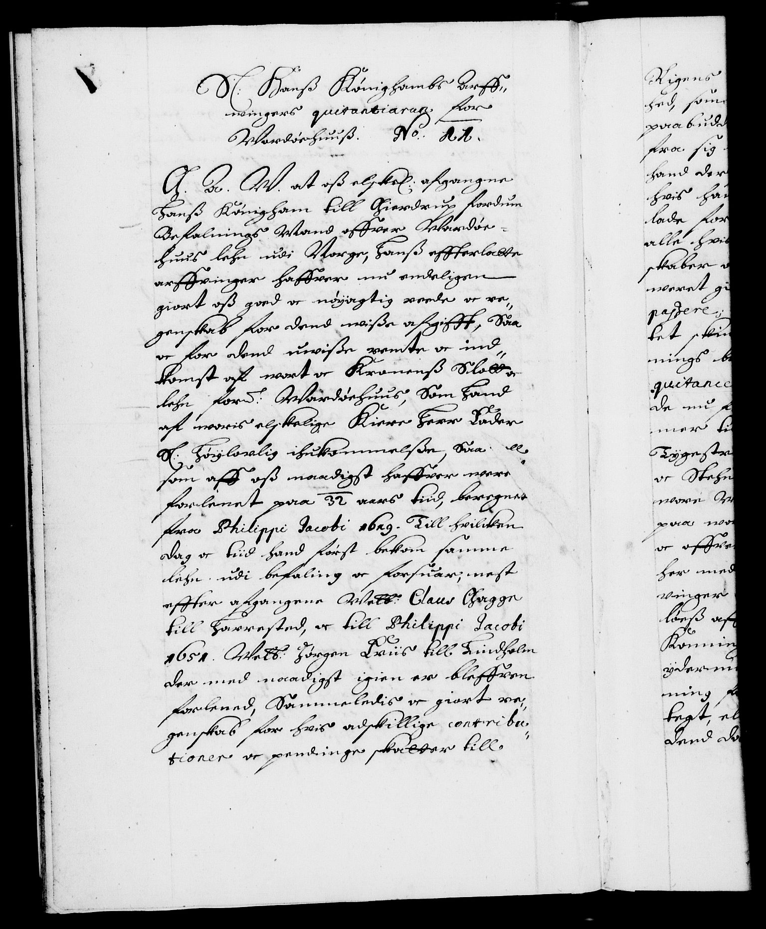 Danske Kanselli 1572-1799, RA/EA-3023/F/Fc/Fca/Fcaa/L0009: Norske registre (mikrofilm), 1657-1660, p. 7b