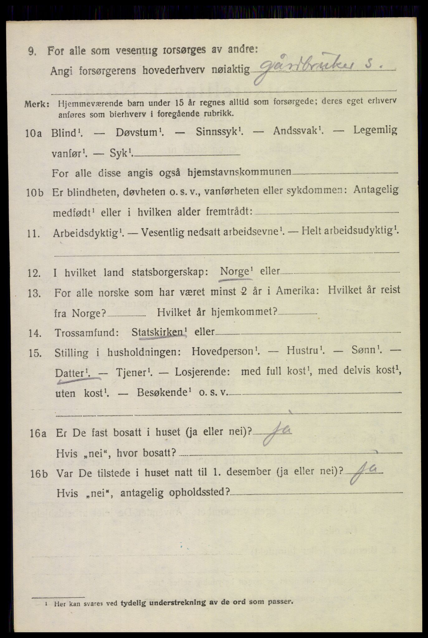 SAH, 1920 census for Elverum, 1920, p. 17361