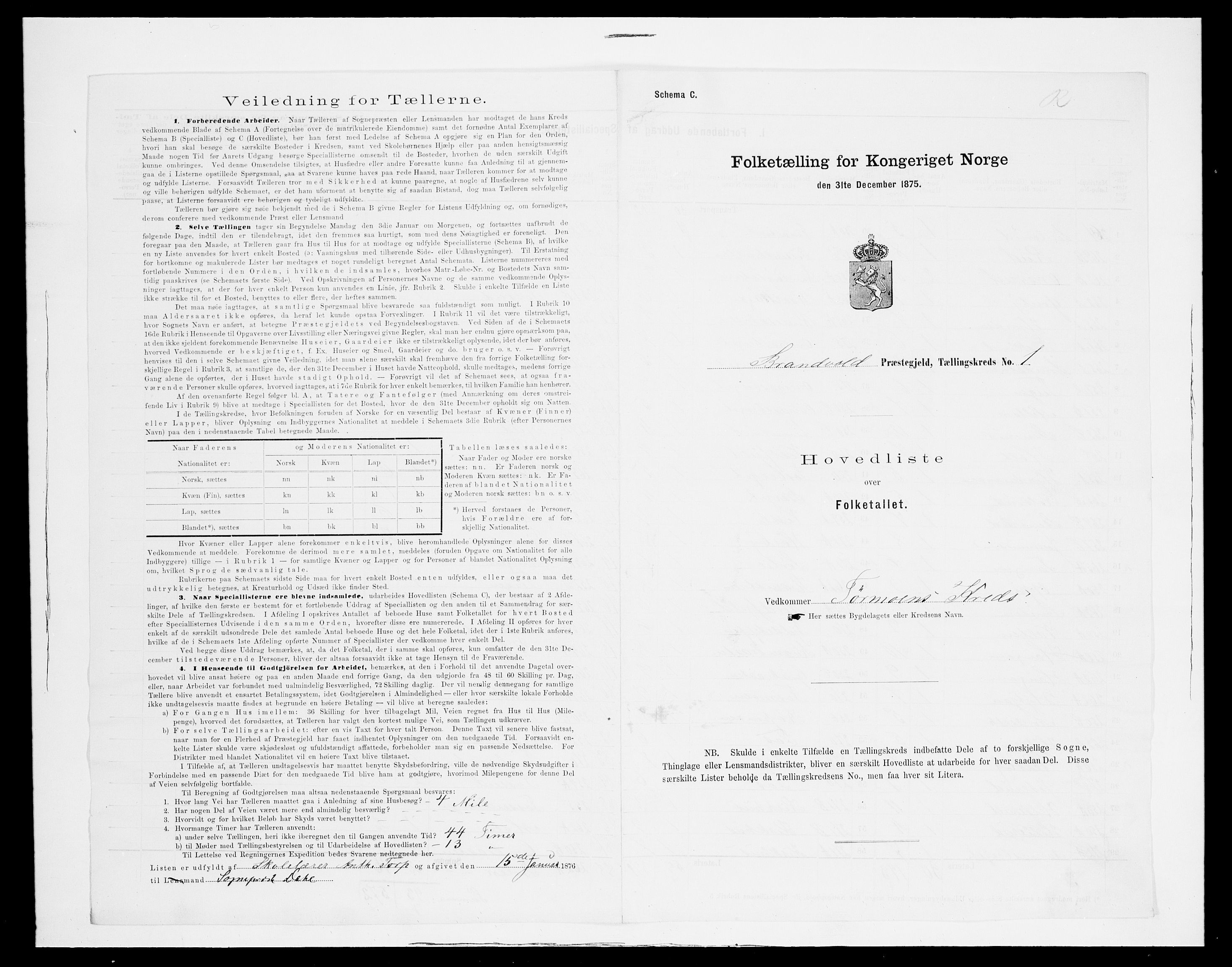 SAH, 1875 census for 0422P Brandval, 1875, p. 19