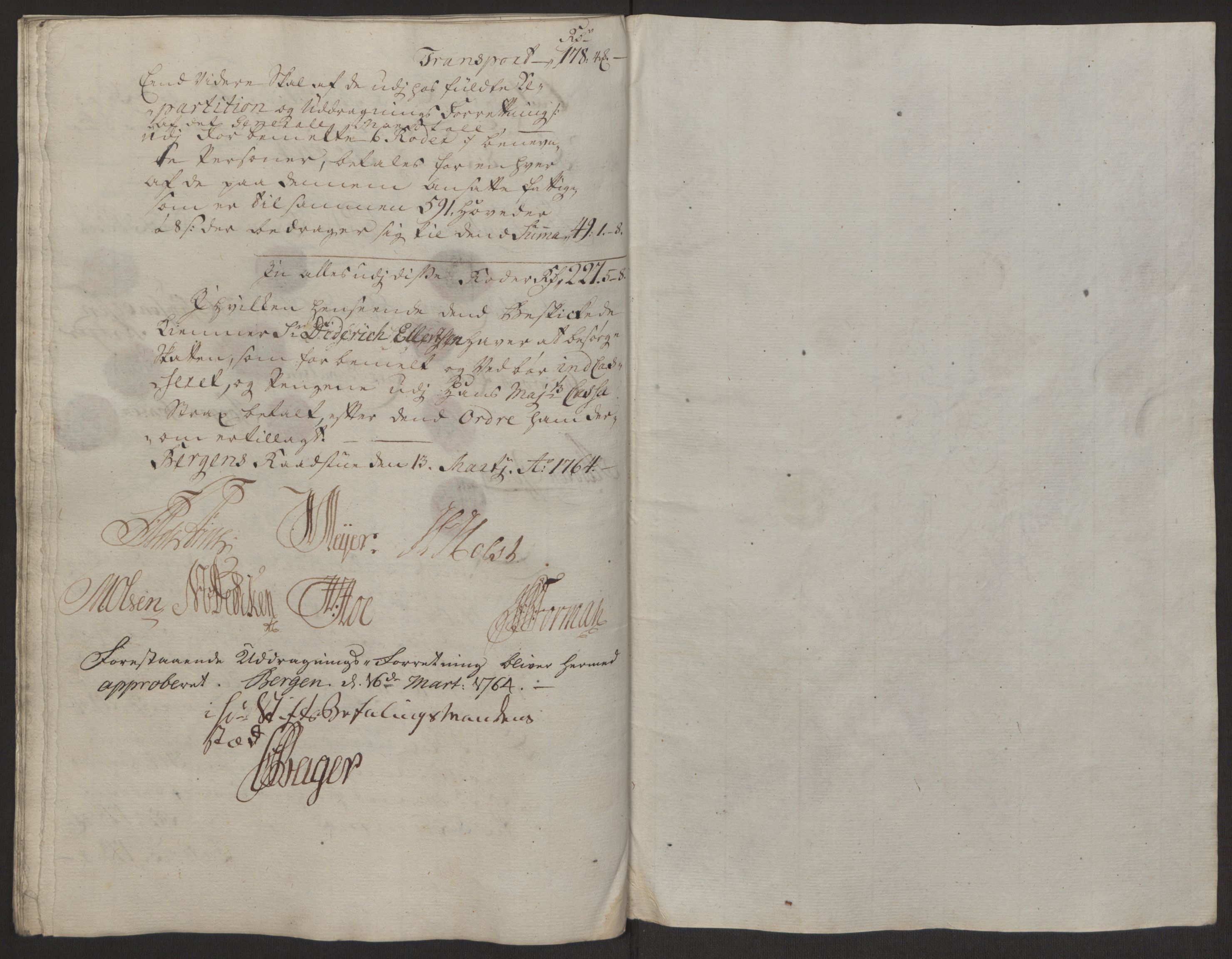 Rentekammeret inntil 1814, Reviderte regnskaper, Byregnskaper, RA/EA-4066/R/Rp/L0367/0001: [P21] Kontribusjonsregnskap / Ekstraskatt, 1764, p. 201