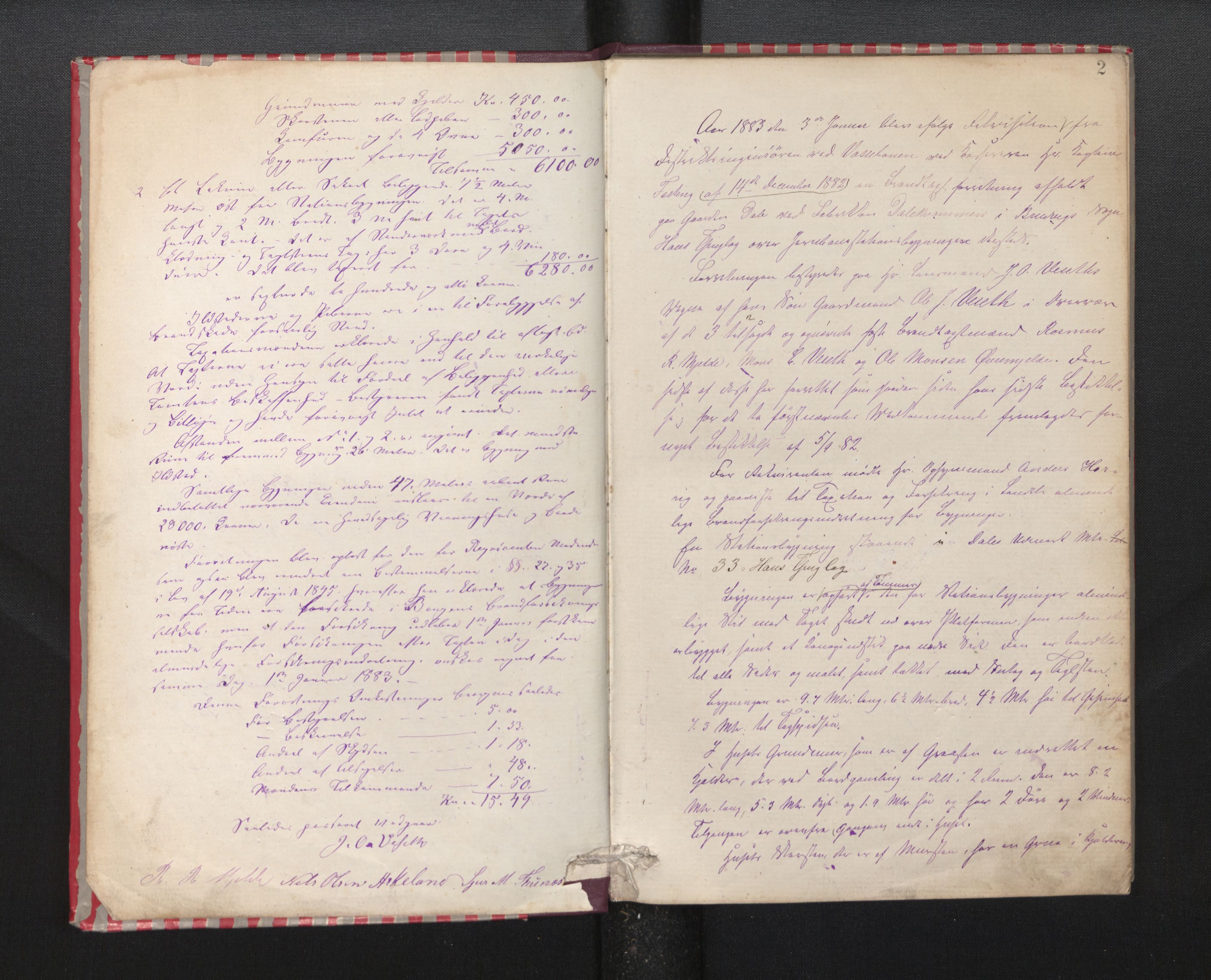 Lensmannen i Haus, AV/SAB-A-32701/0012/L0003: Branntakstprotokoll, 1882-1899, p. 1b-2a