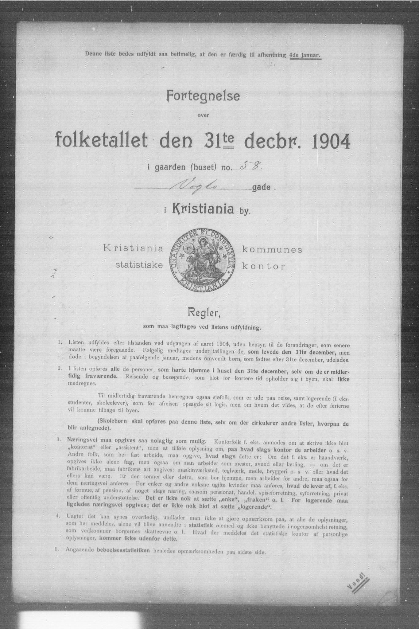 OBA, Municipal Census 1904 for Kristiania, 1904, p. 23500