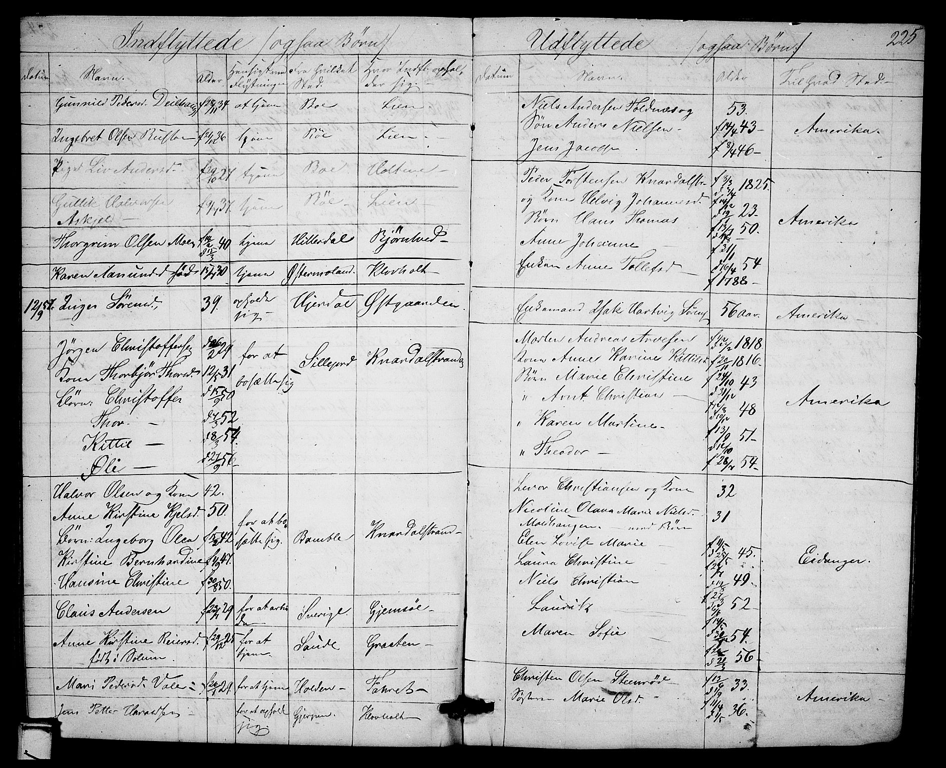 Solum kirkebøker, SAKO/A-306/G/Ga/L0003: Parish register (copy) no. I 3, 1848-1859, p. 225